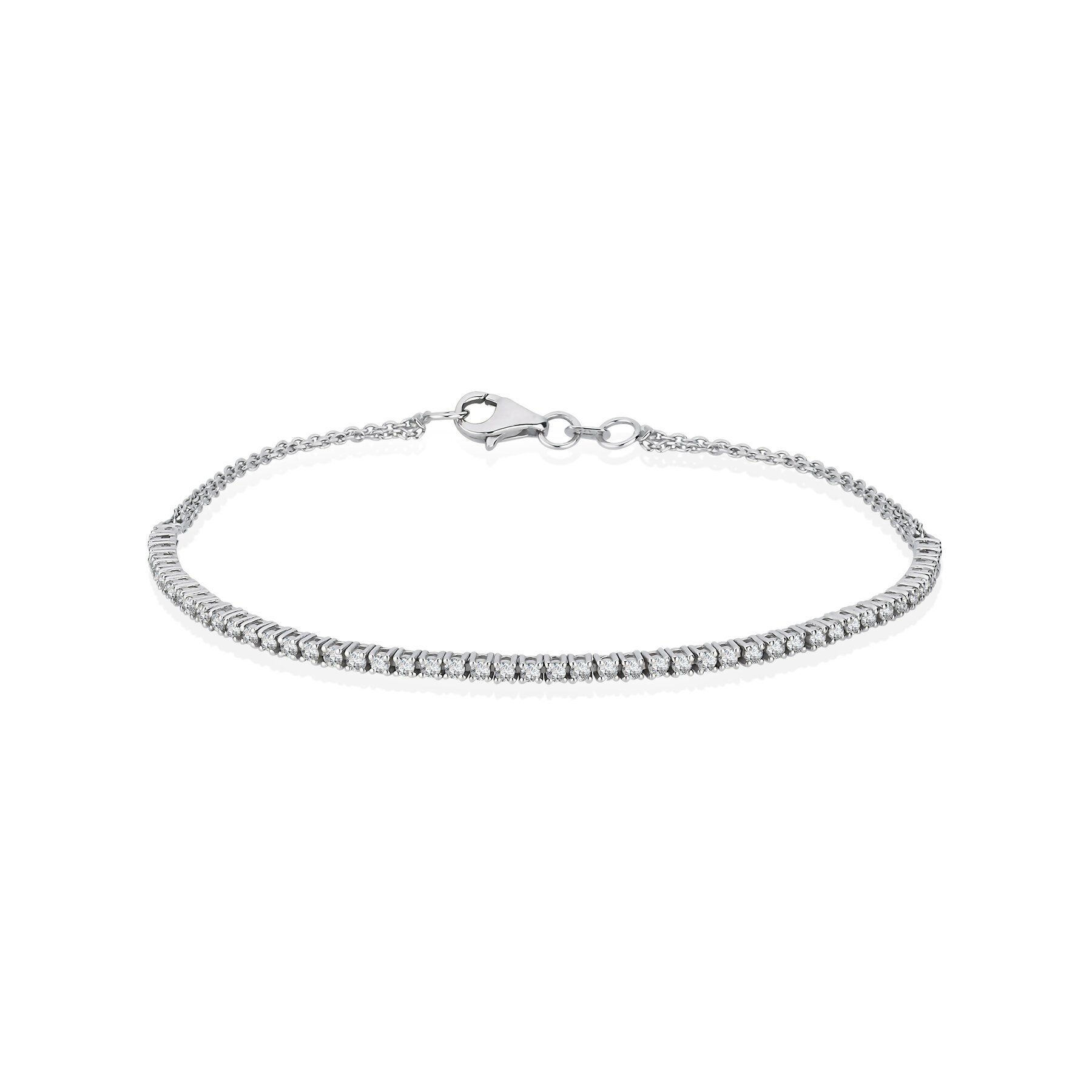 0,78 Karat Laboratuvar Pırlanta Su Yolu Bilezik