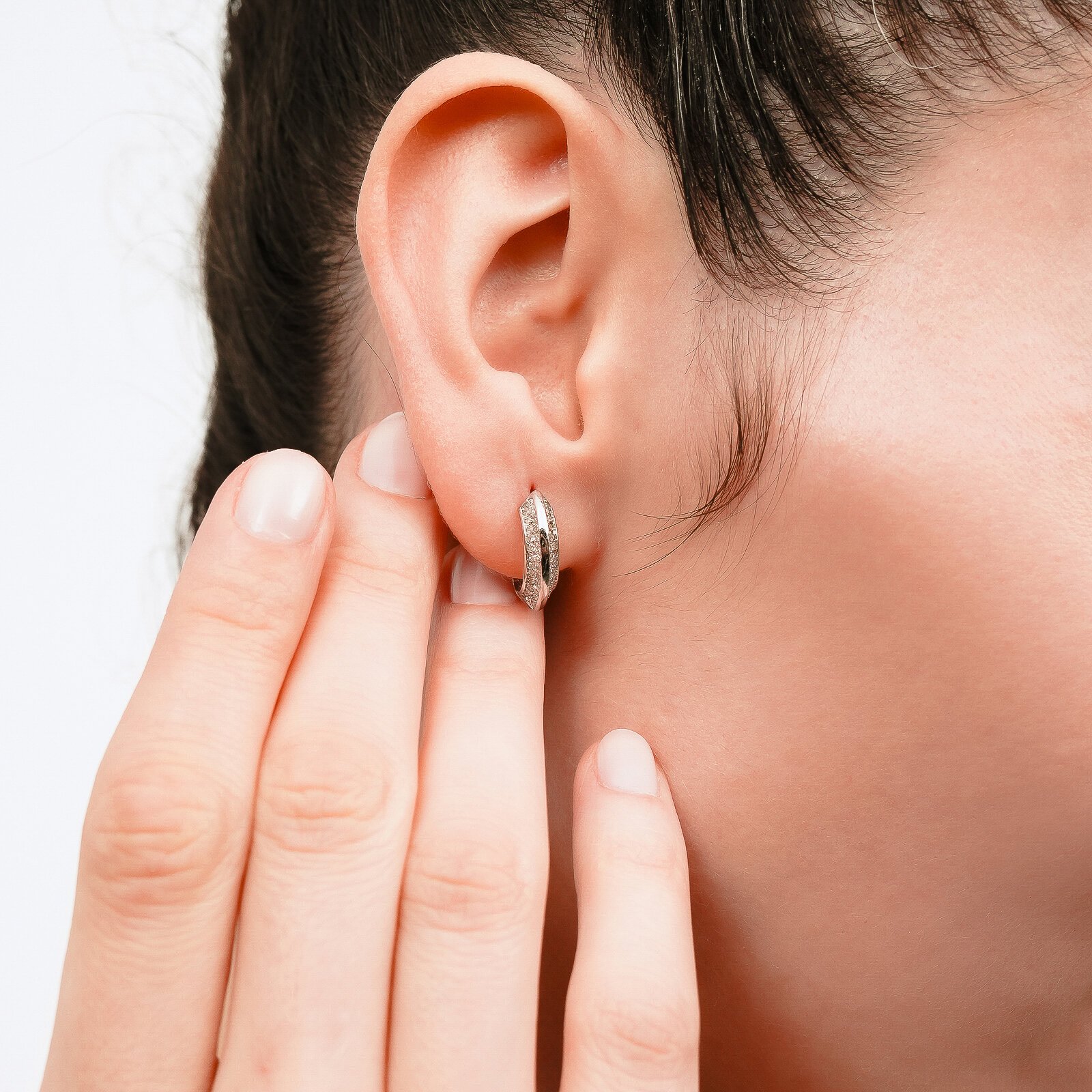 0,65 Karat Laboratuvar Pırlanta Halka Küpe