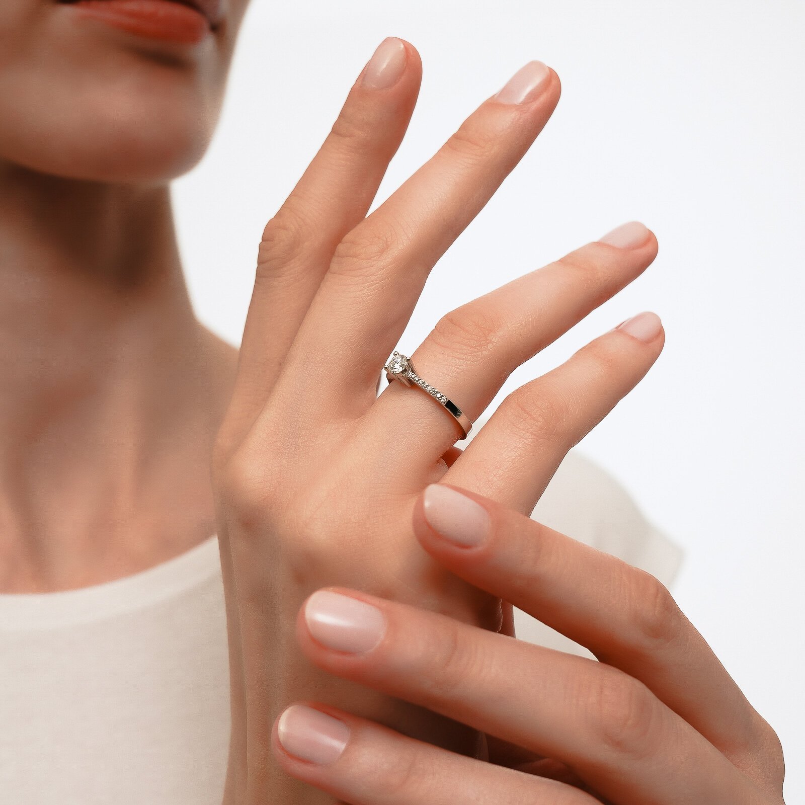 0.36 Karat Laboratuvar Pırlanta Tektaş Yüzük