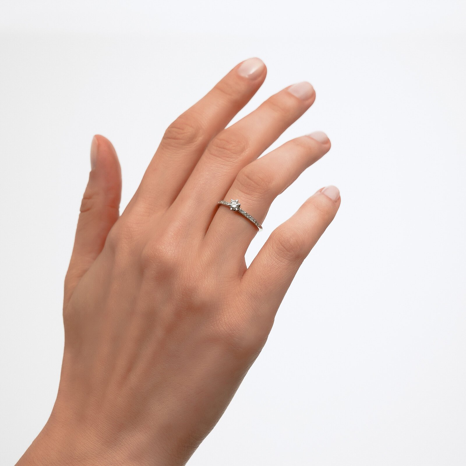 0,29 Karat Laboratuvar Pırlanta 6 Tırnak Tektaş Yüzük