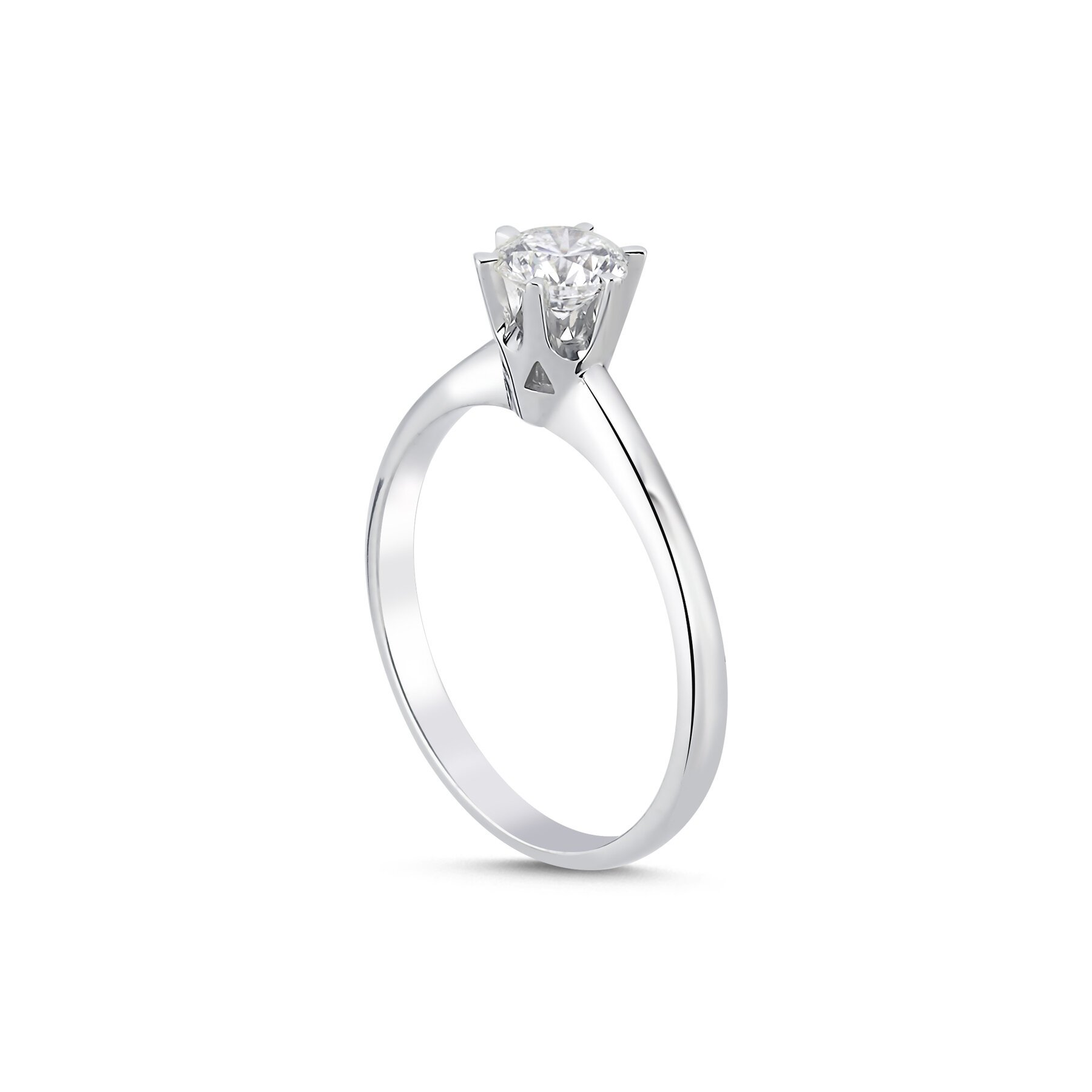 0,50 Karat Laboratuvar Pırlanta 6 Tırnak Tektaş Yüzük