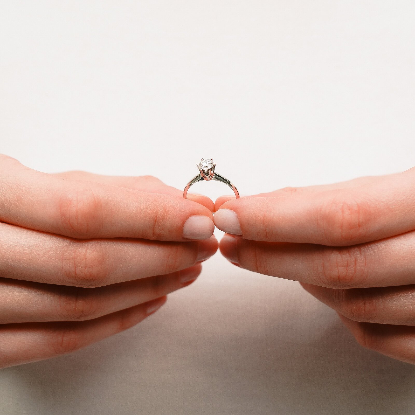 0,50 Karat Laboratuvar Pırlanta 6 Tırnak Tektaş Yüzük