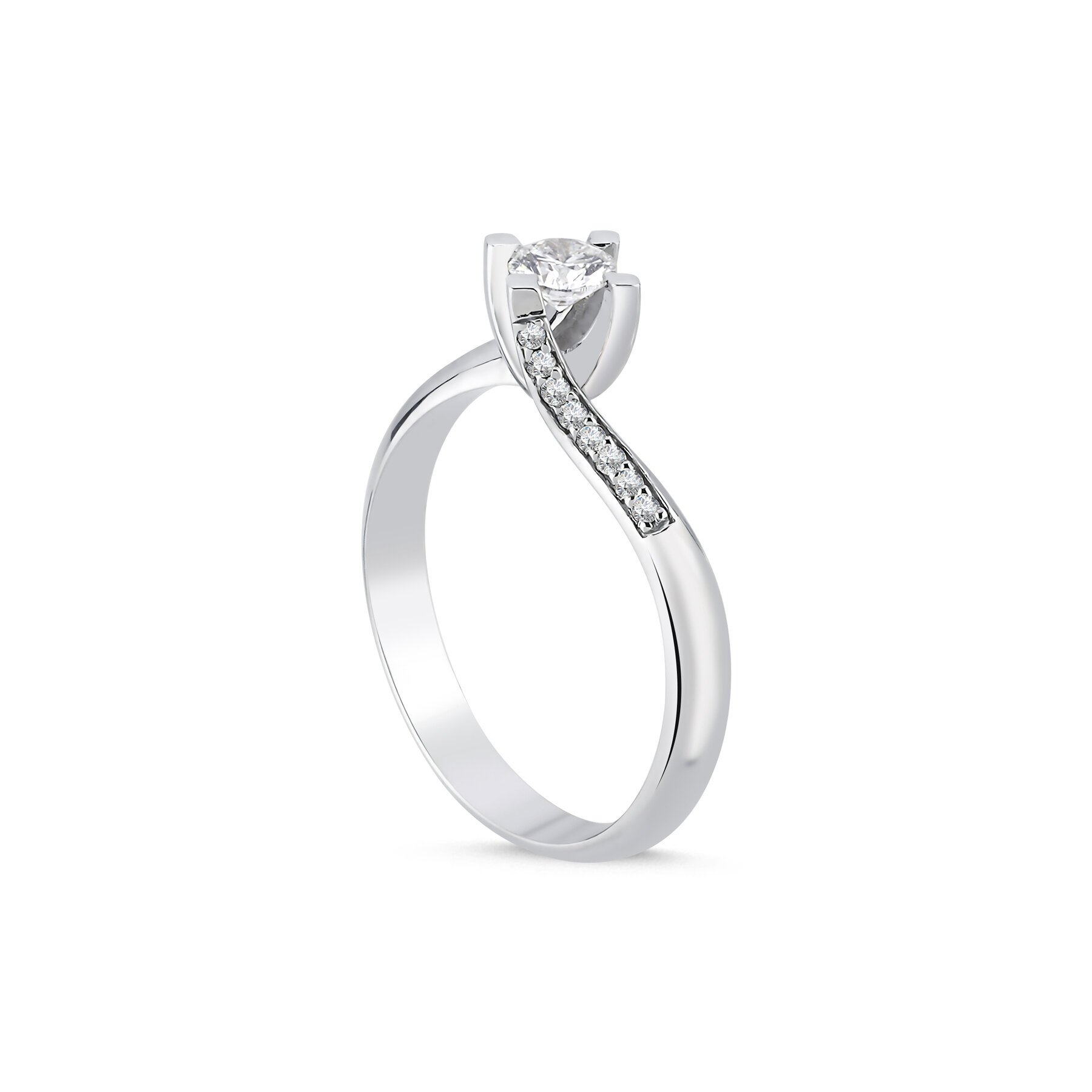 0,36 Karat Laboratuvar Pırlanta Tektaş Yüzük 