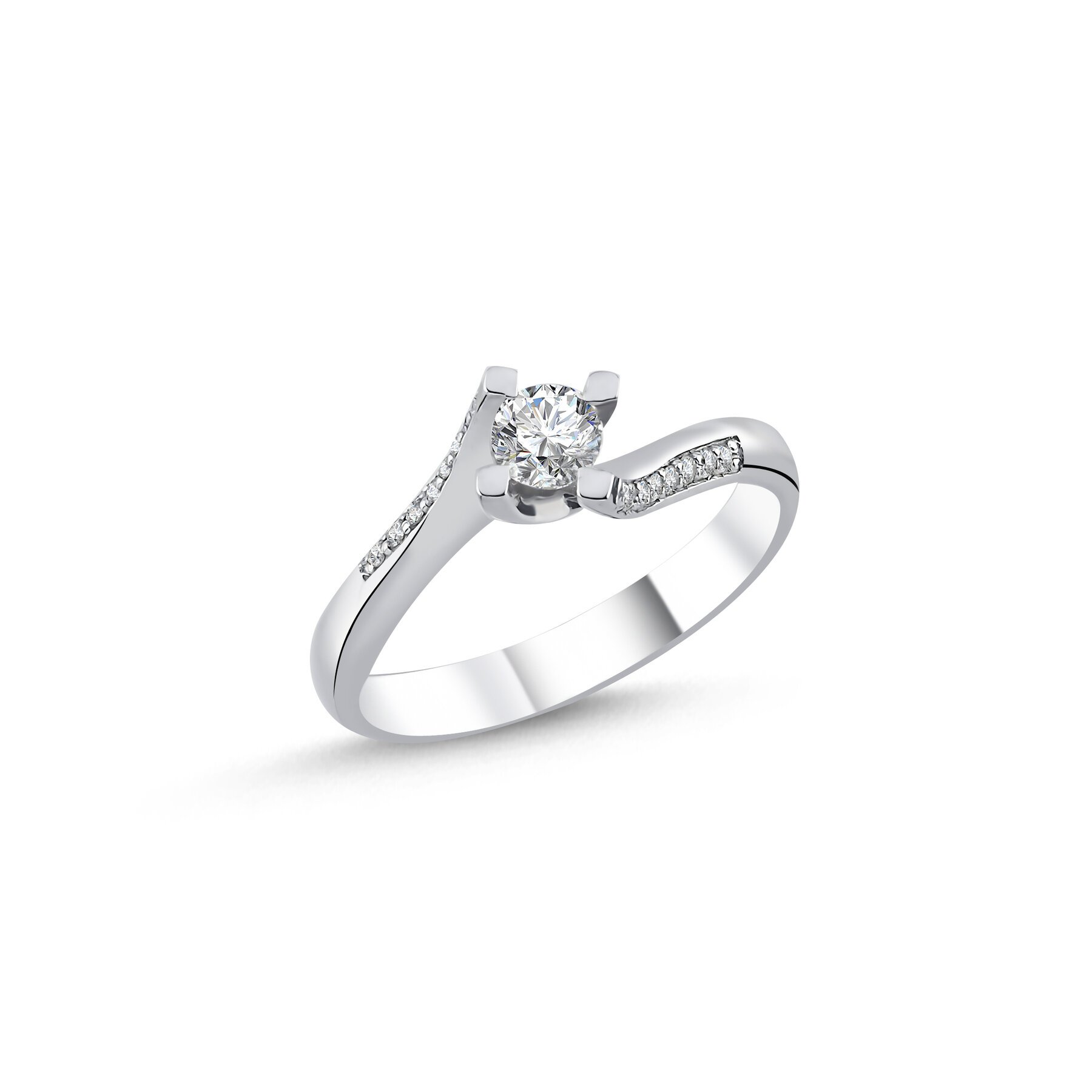 0,36 Karat Laboratuvar Pırlanta Tektaş Yüzük 