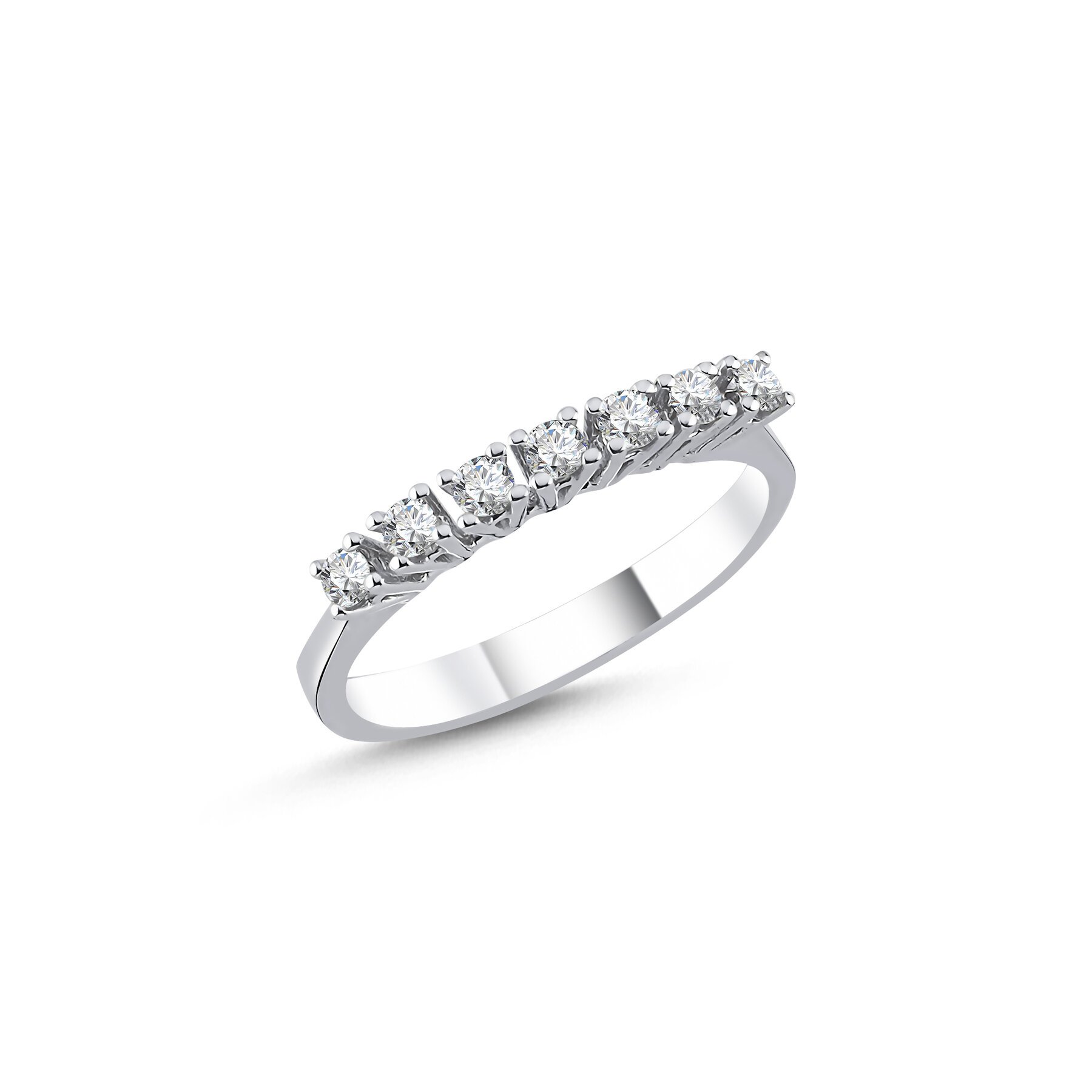 0,30 Karat Laboratuvar Pırlanta 7 Taş Alyans