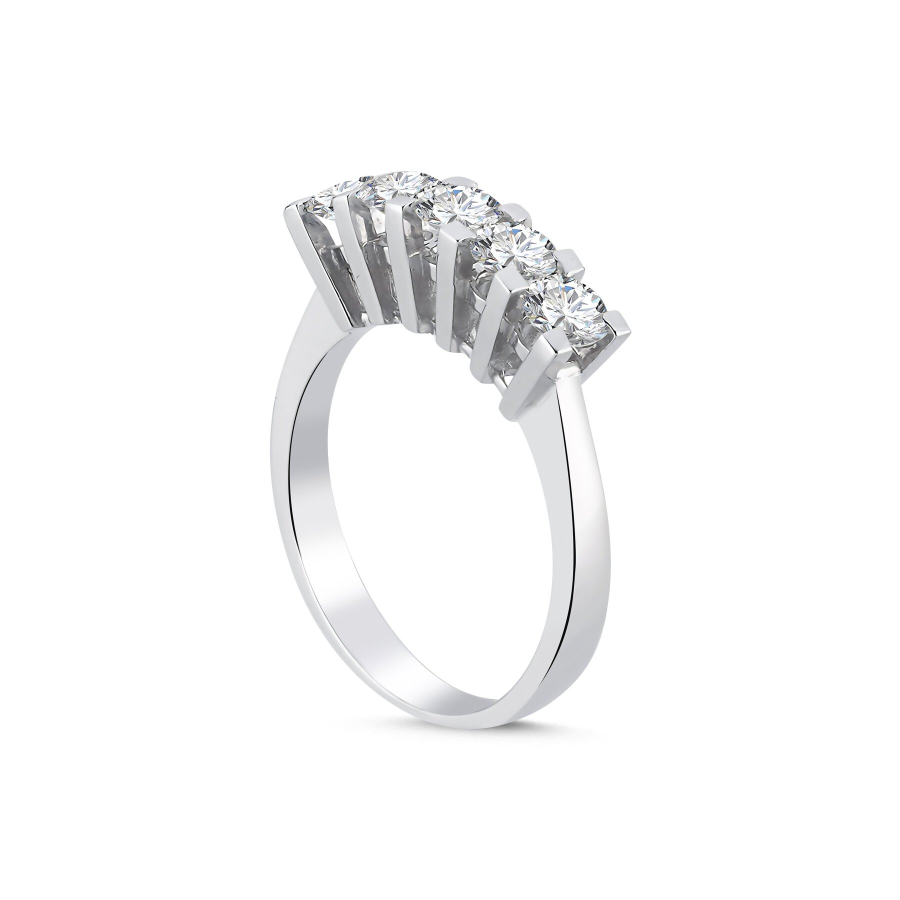 1,25 Karat Laboratuvar Pırlanta 5 Taş Alyans