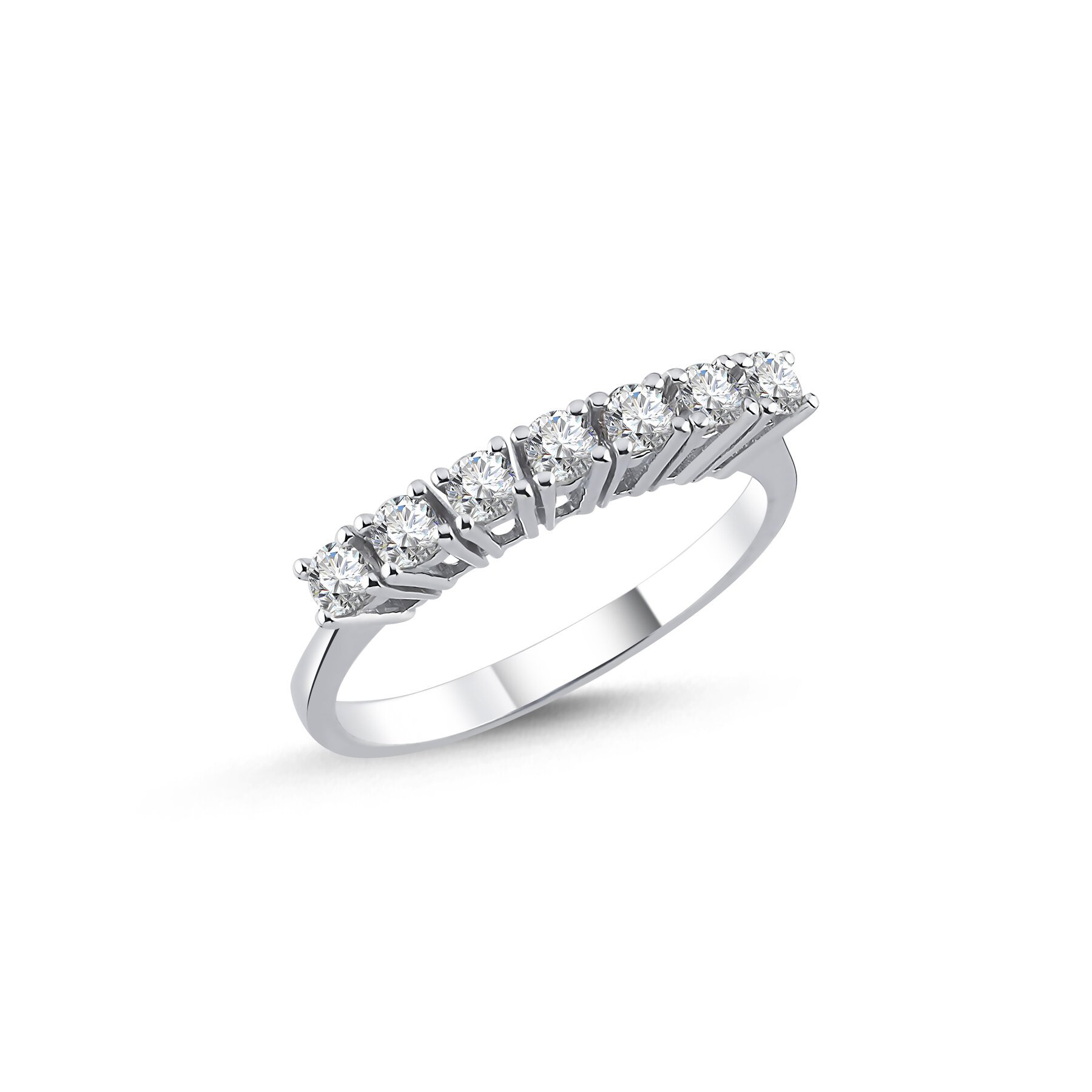 0,55 Karat Laboratuvar Pırlanta 7 Taş Alyans