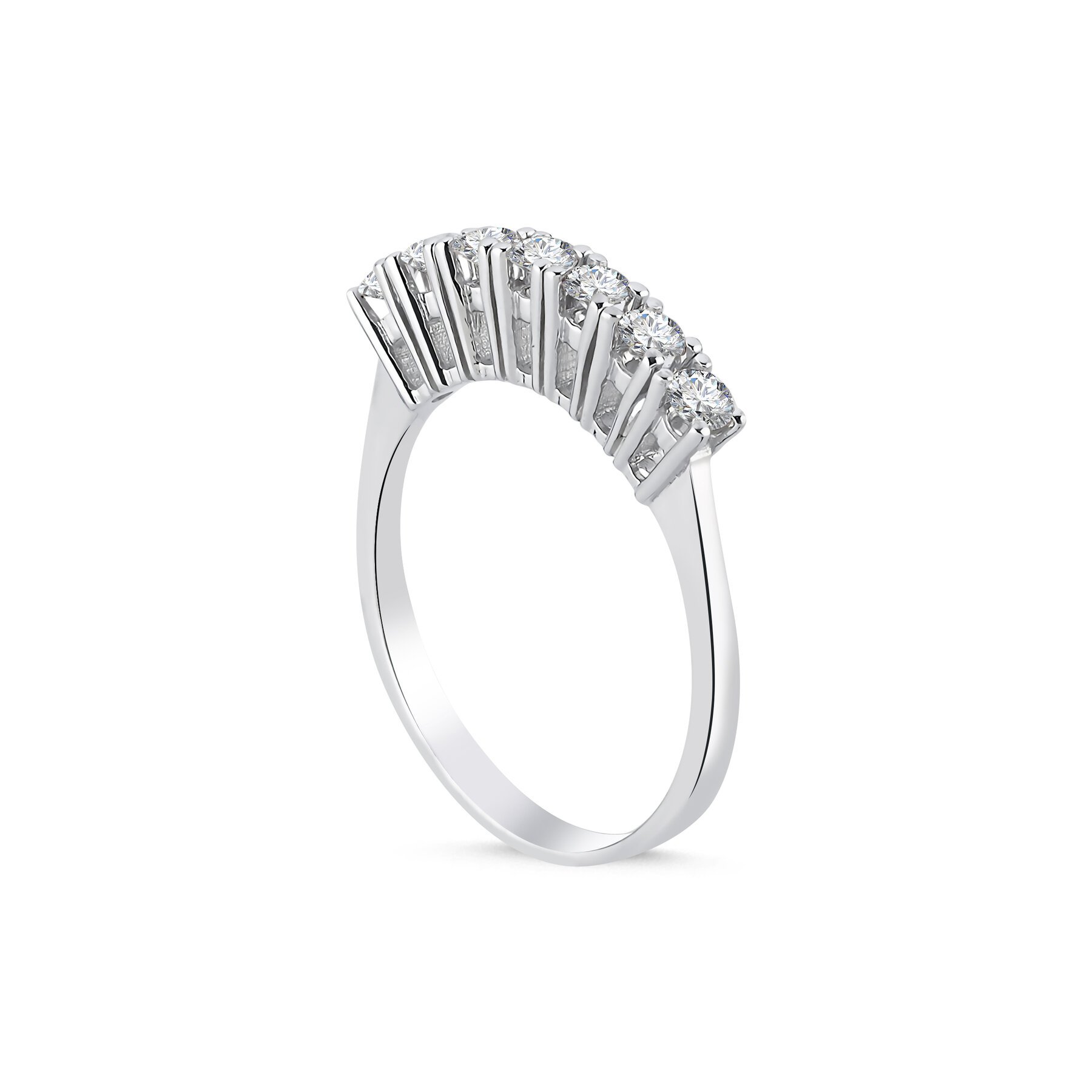 0,55 Karat Laboratuvar Pırlanta 7 Taş Alyans