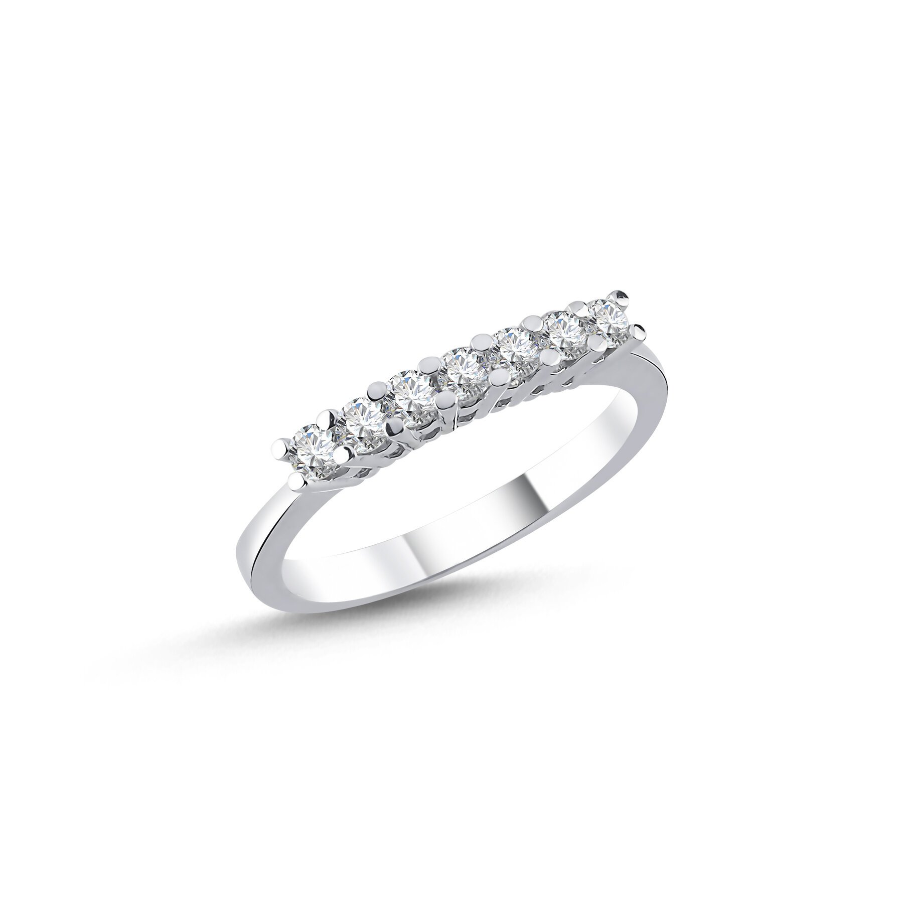 0,41 Karat Laboratuvar Pırlanta 7 Taş Alyans