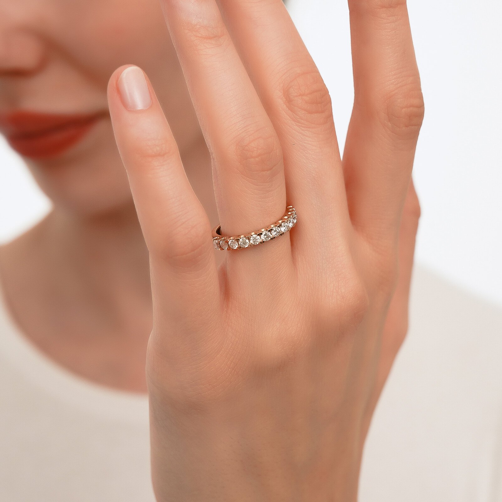 0,80 Karat Laboratuvar Pırlanta Alyans