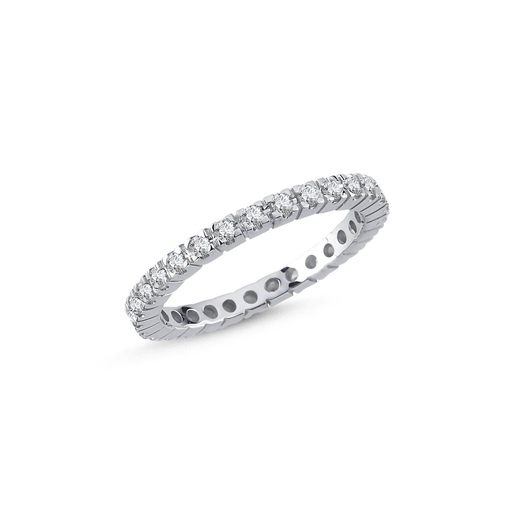 0,62 Karat Laboratuvar Pırlanta Tam Tur Alyans