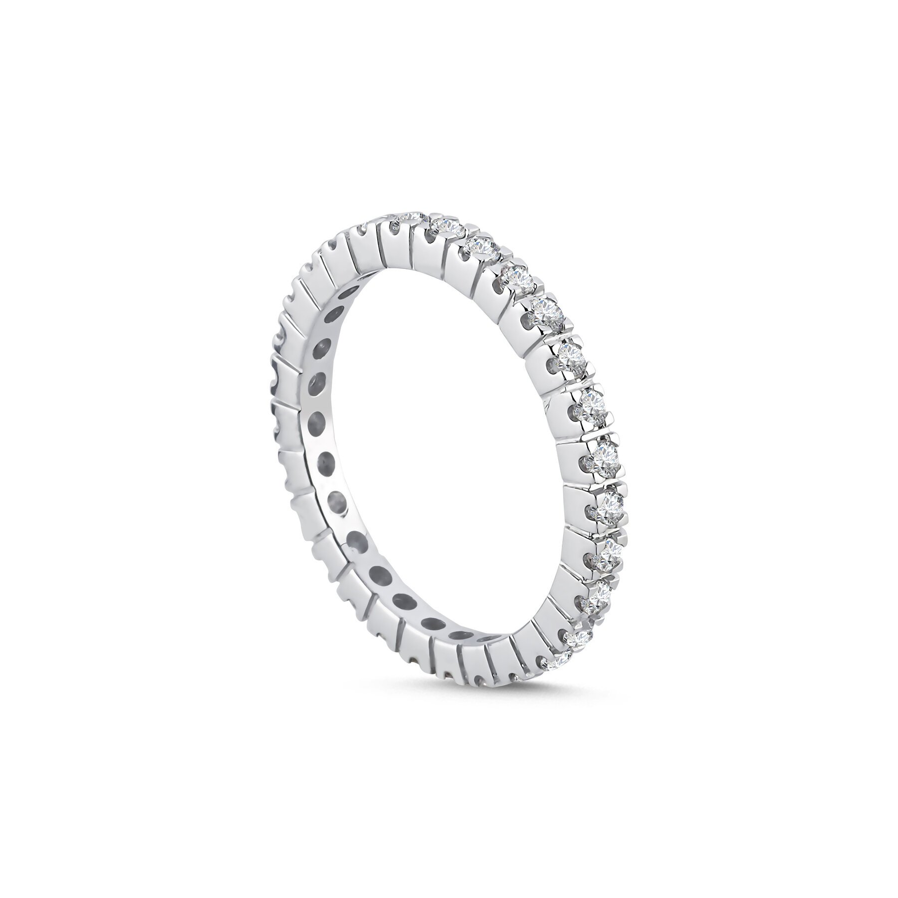 0,62 Karat Laboratuvar Pırlanta Tam Tur Alyans