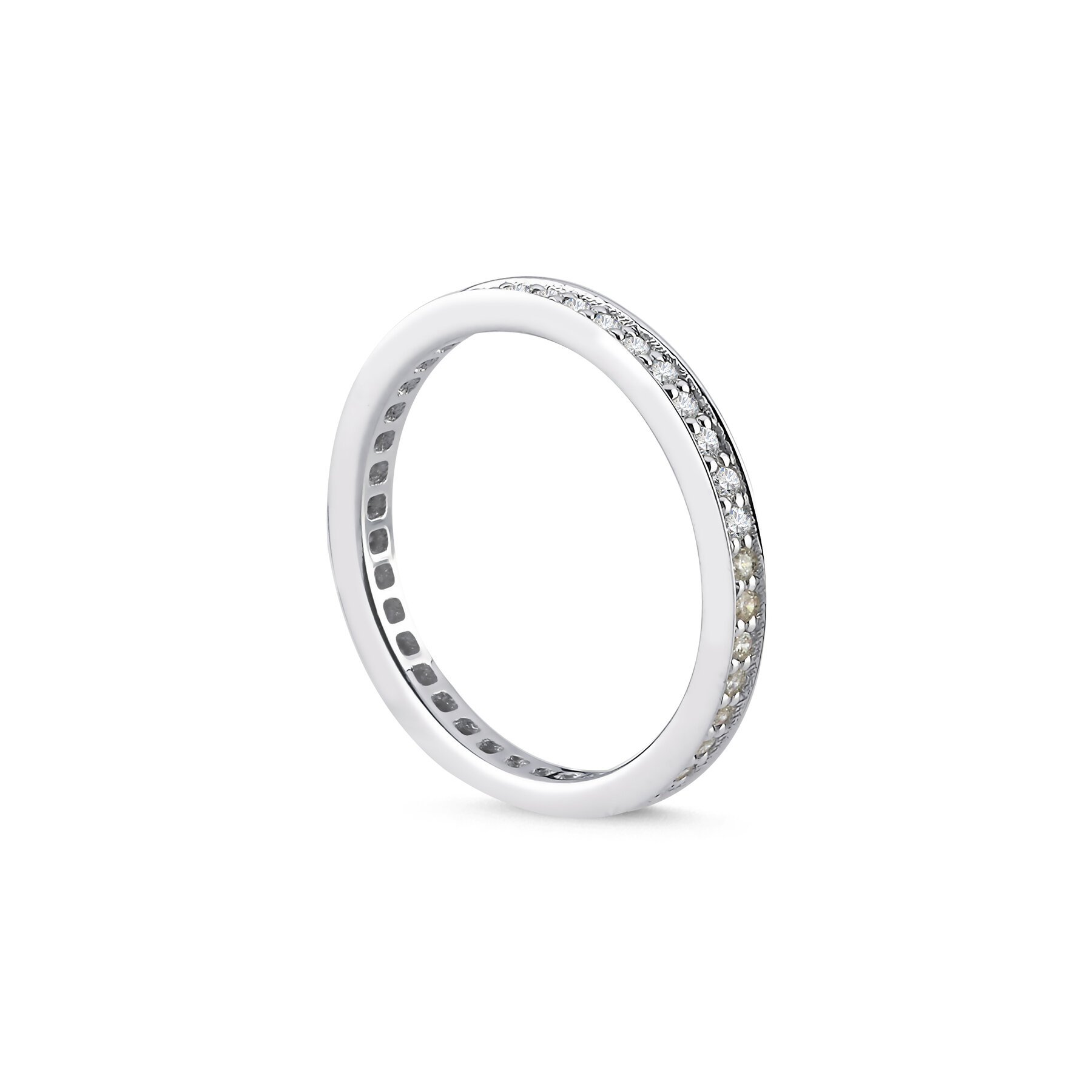 0,35 Karat Laboratuvar Pırlanta Tam Tur Alyans