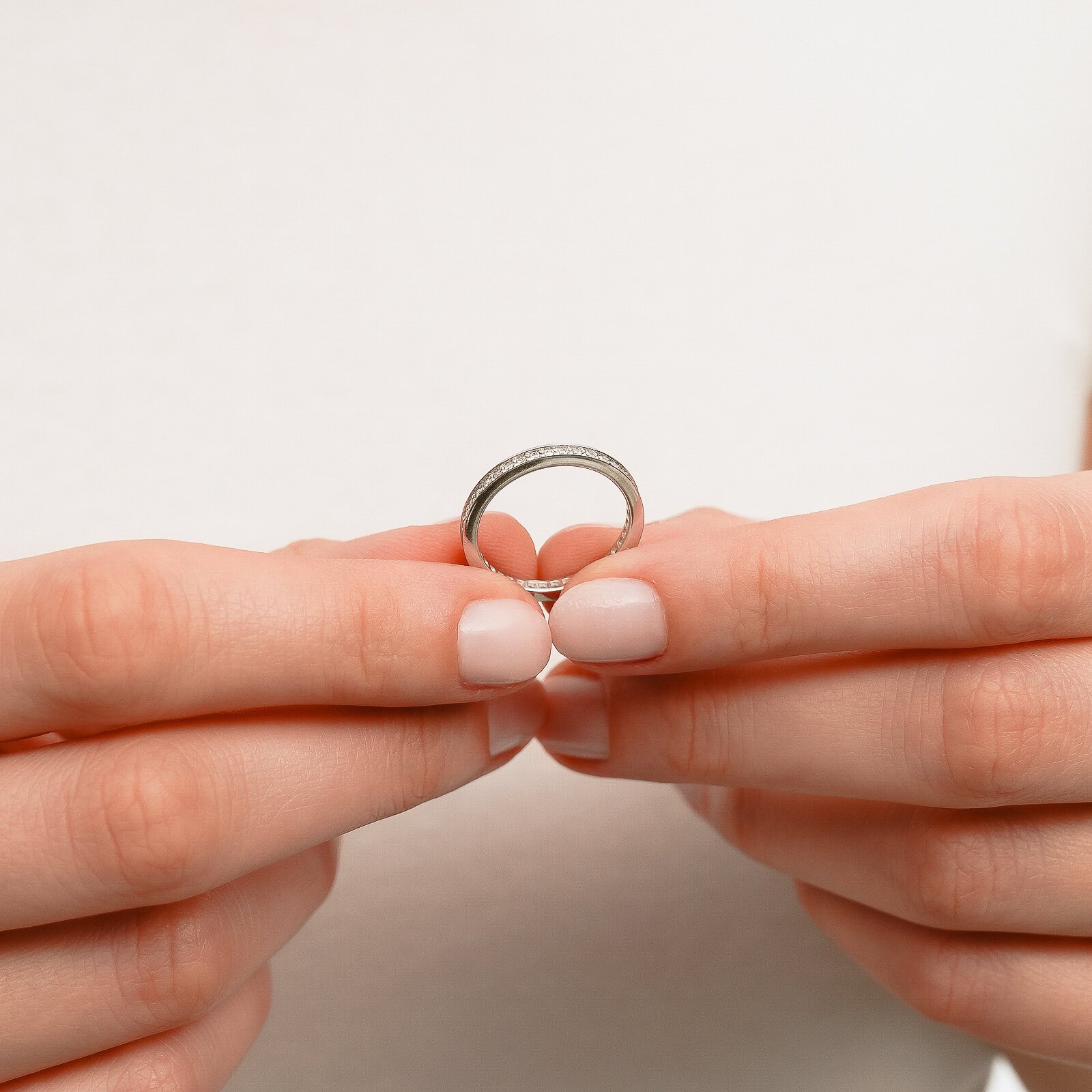 0,35 Karat Laboratuvar Pırlanta Tam Tur Alyans