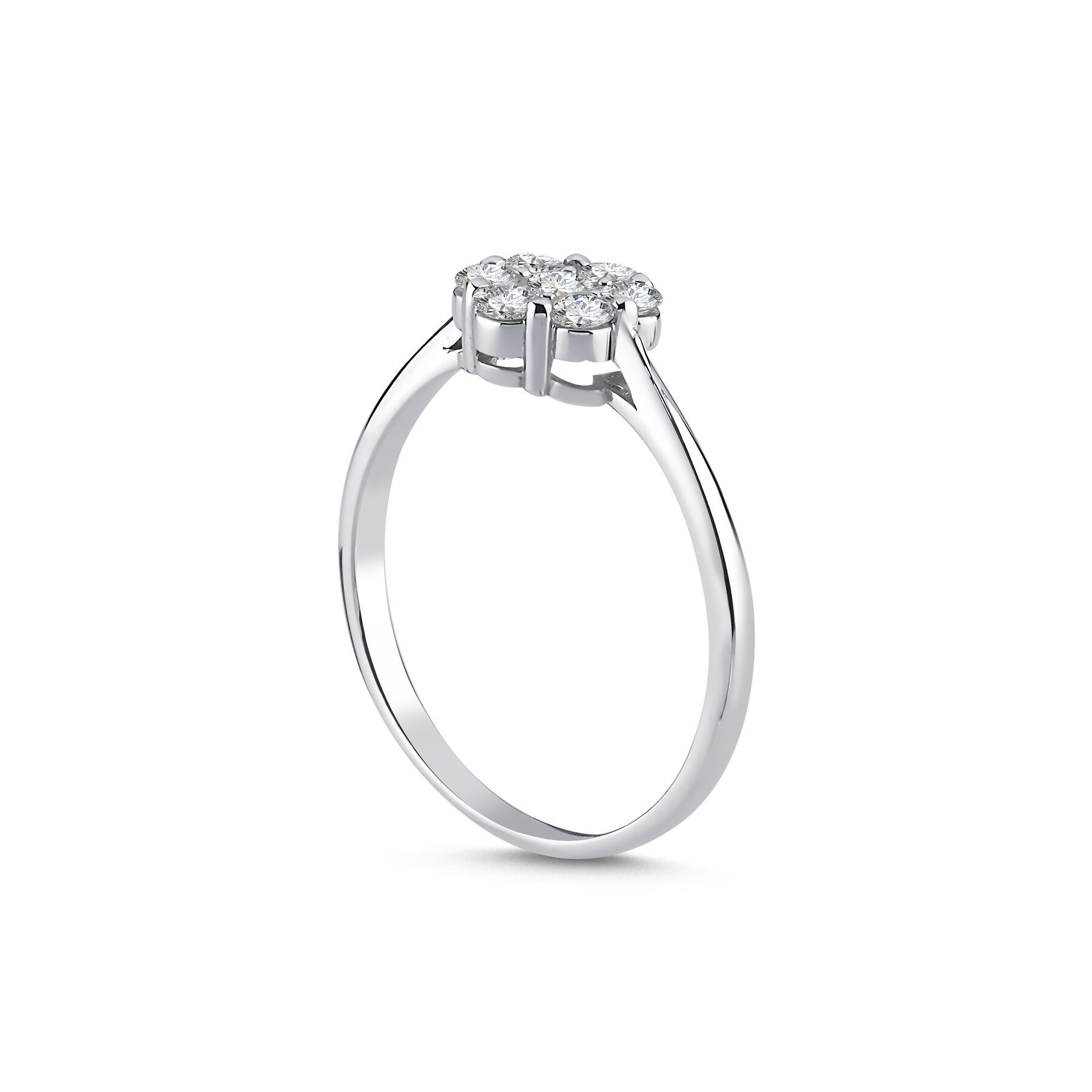 0,51 Karat Laboratuvar Pırlanta Gül Yüzük