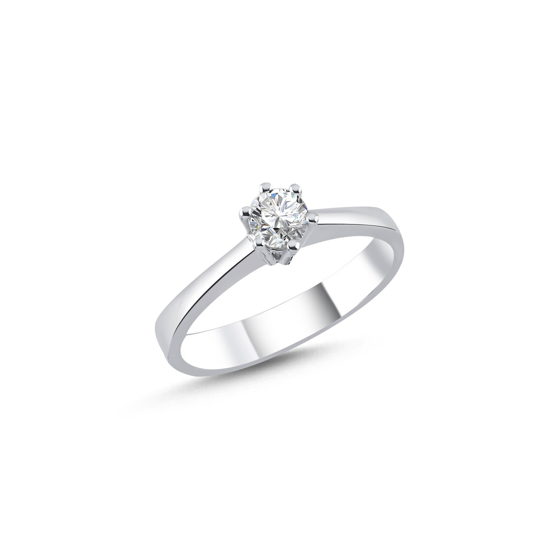 0,30 Karat Laboratuvar Pırlanta 6 Tırnak Tektaş Yüzük