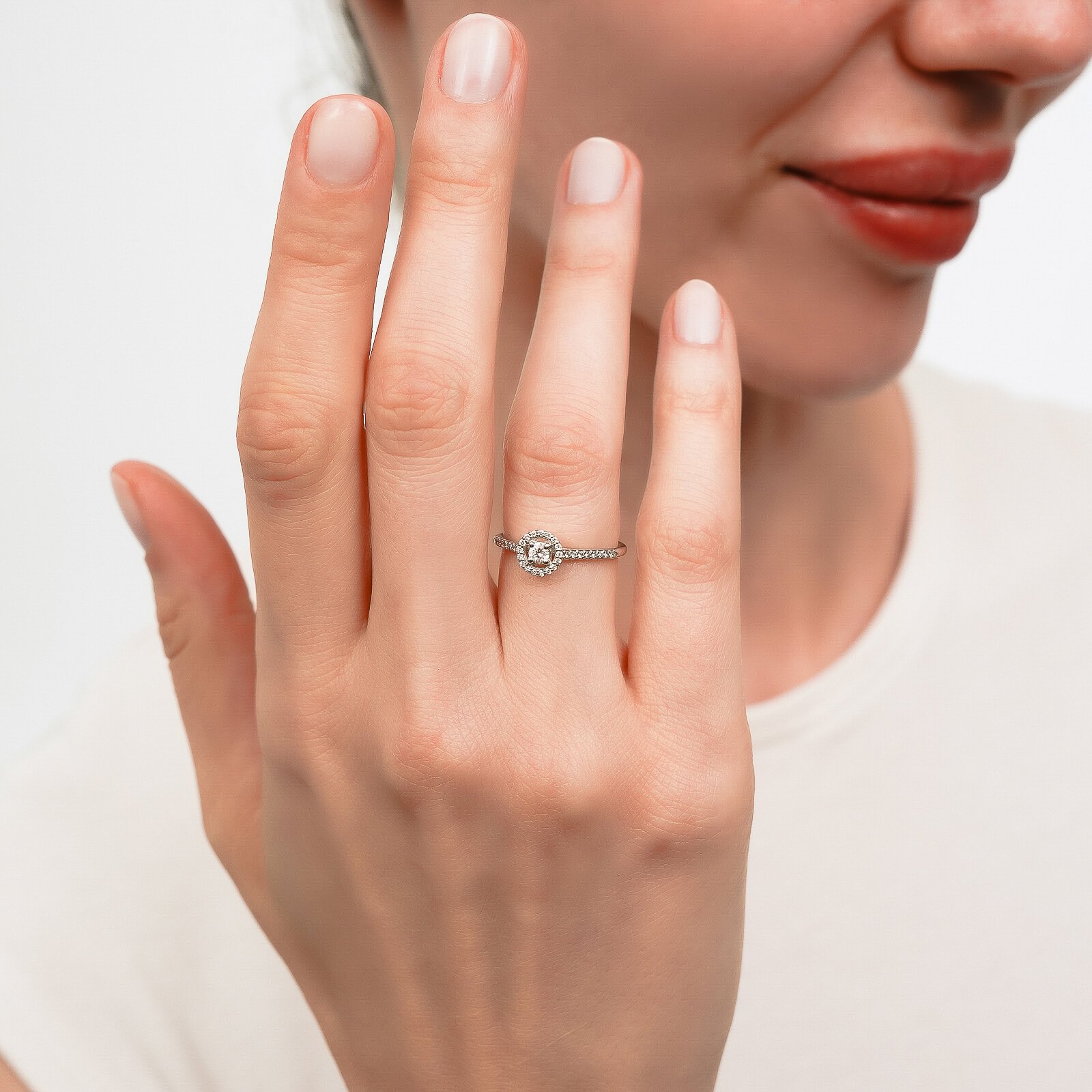 0,28 Karat Laboratuvar Pırlanta Tektaş Yüzük