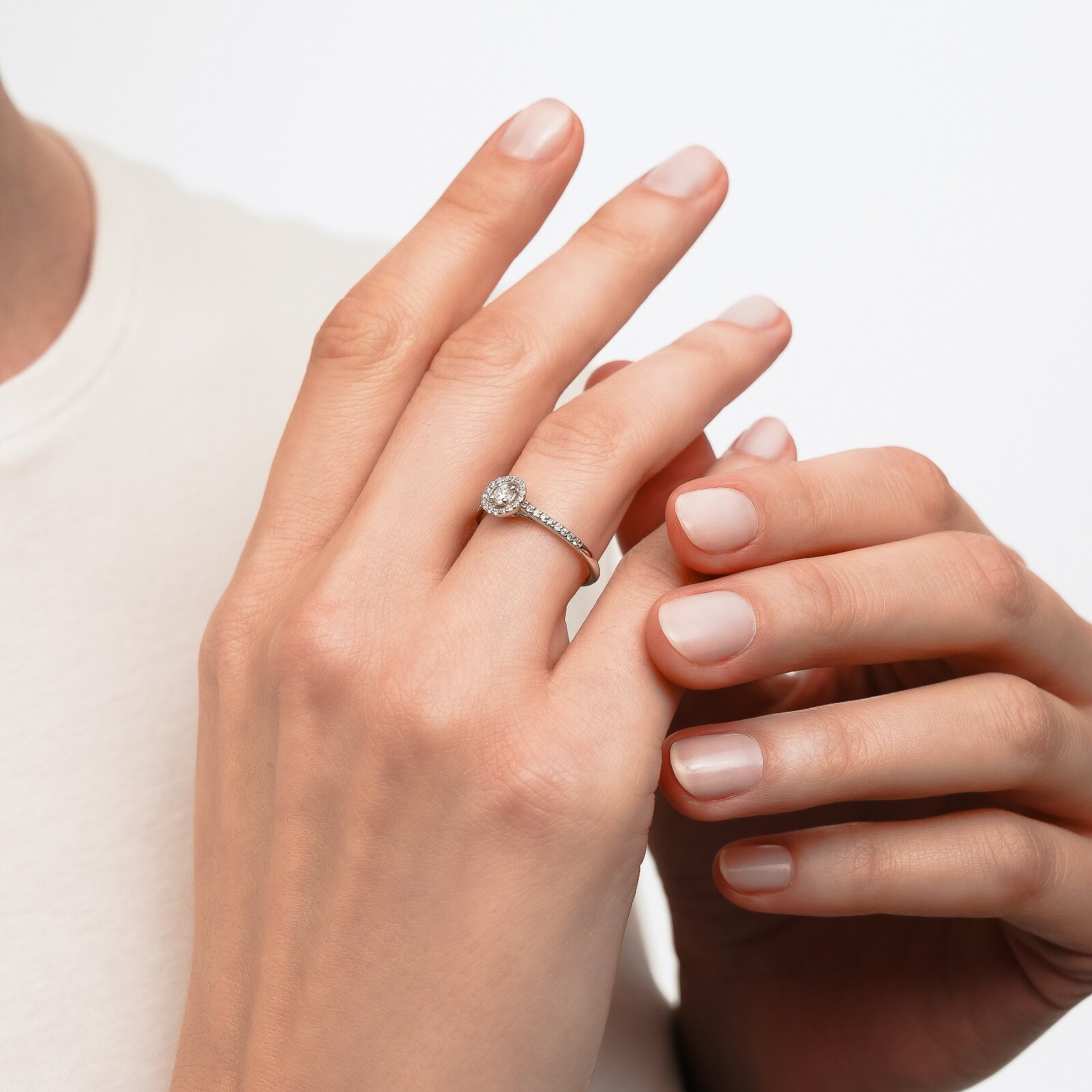 0,28 Karat Laboratuvar Pırlanta Tektaş Yüzük