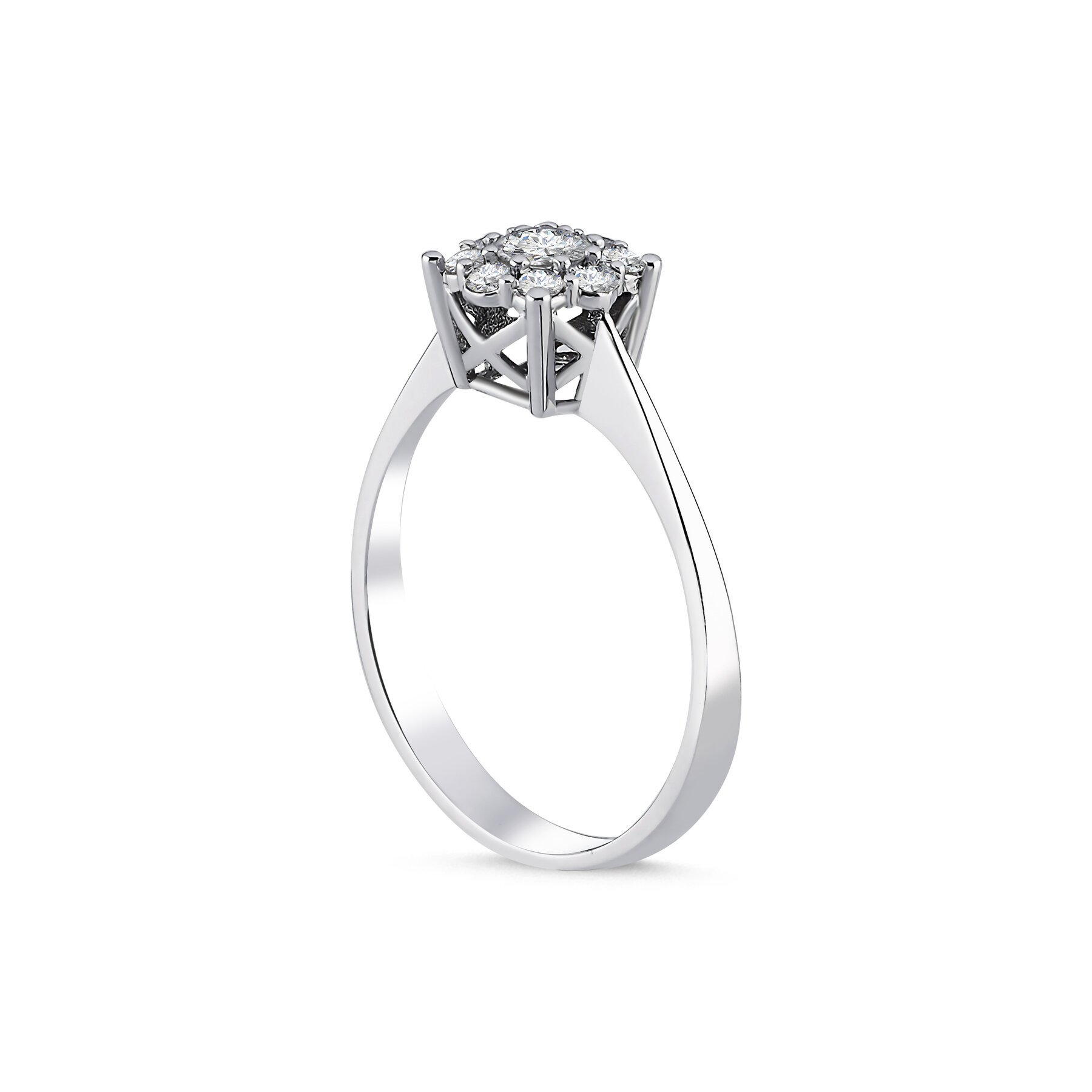 0,35 Karat Laboratuvar Pırlanta Koronet Tektaş Yüzük