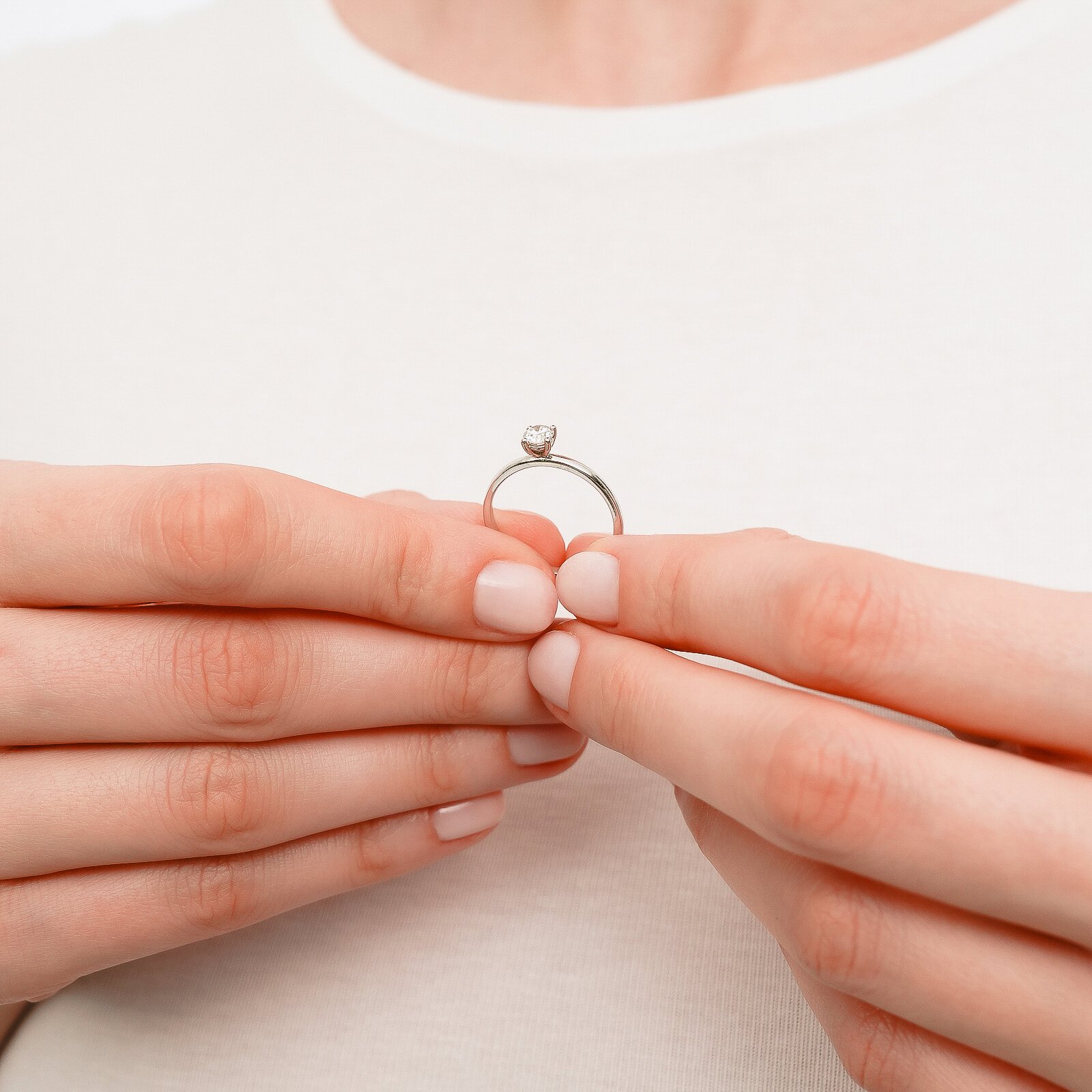 0,31 Karat Laboratuvar Pırlanta Teştaş Yüzük