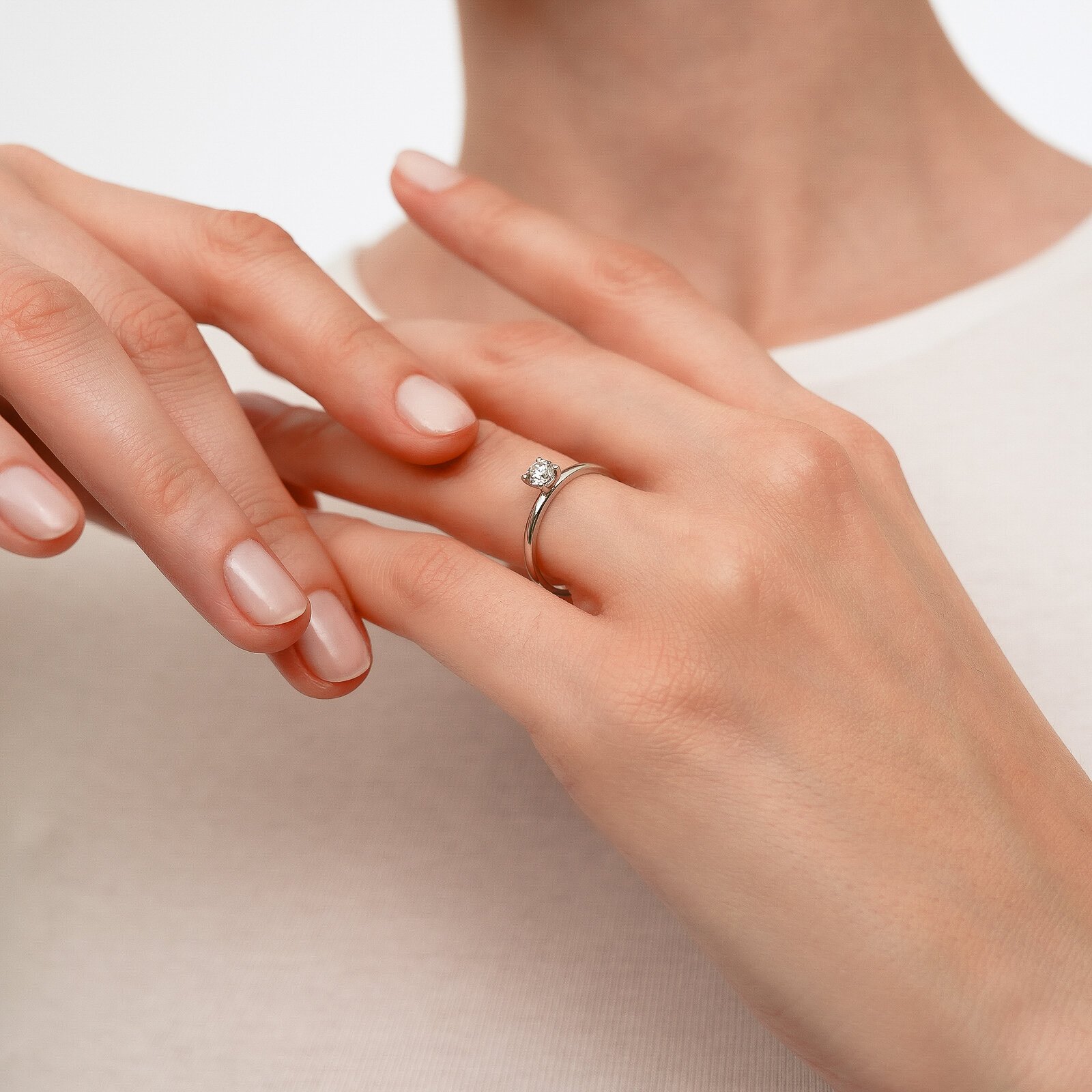 0,31 Karat Laboratuvar Pırlanta Teştaş Yüzük