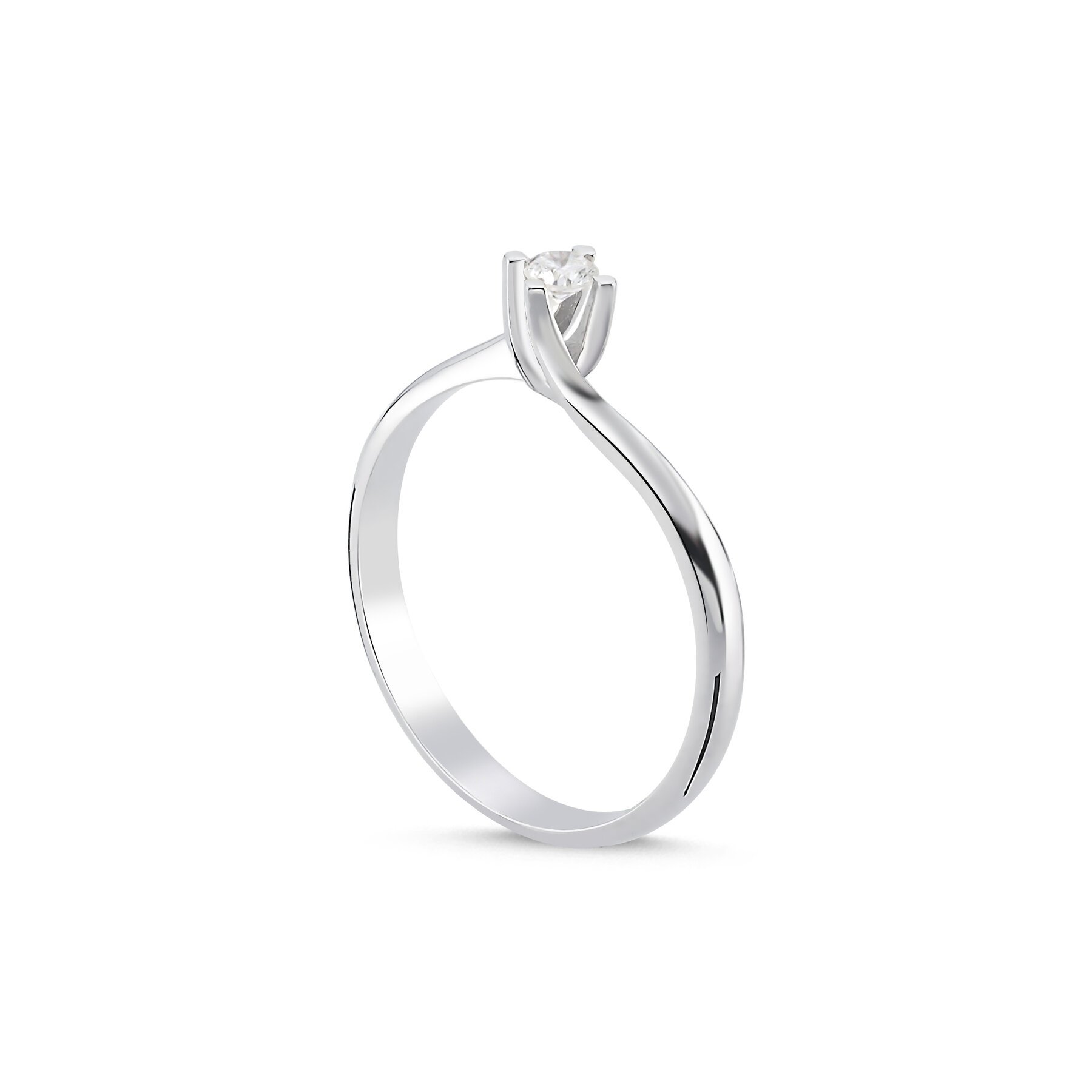 0,12 Karat Laboratuvar Pırlanta Tektaş Yüzük