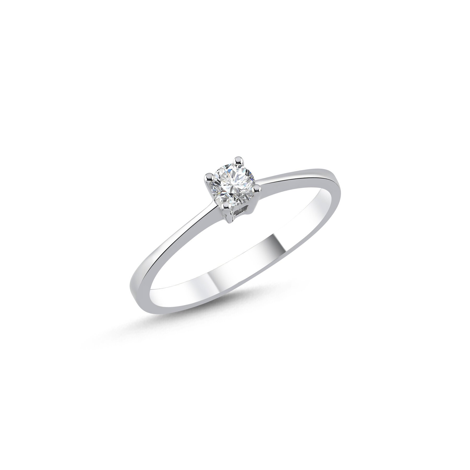 0,20 Karat Laboratuvar Pırlanta  Tektaş Yüzük