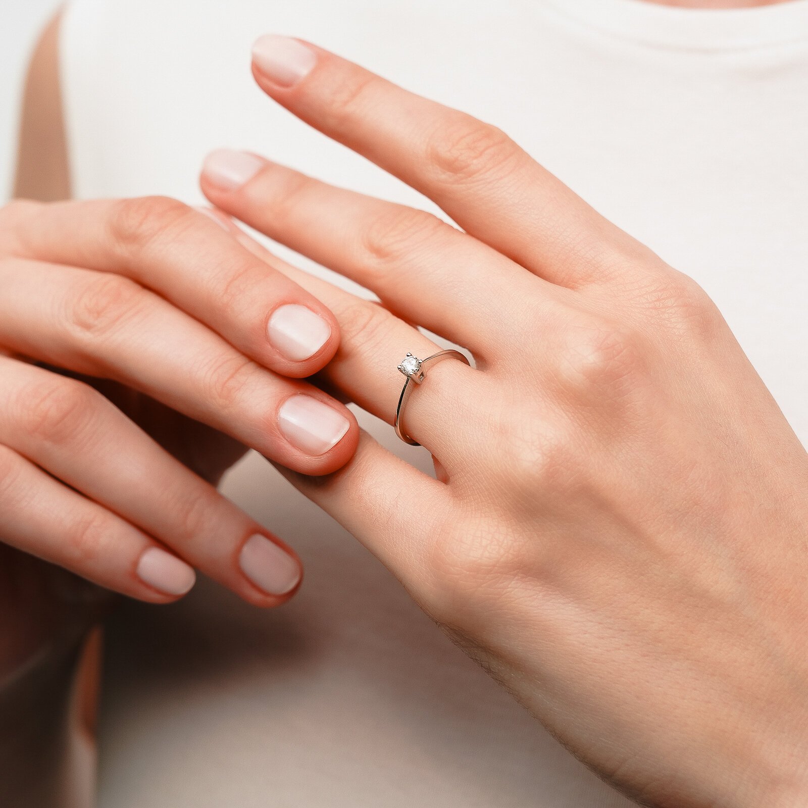 0,20 Karat Laboratuvar Pırlanta  Tektaş Yüzük