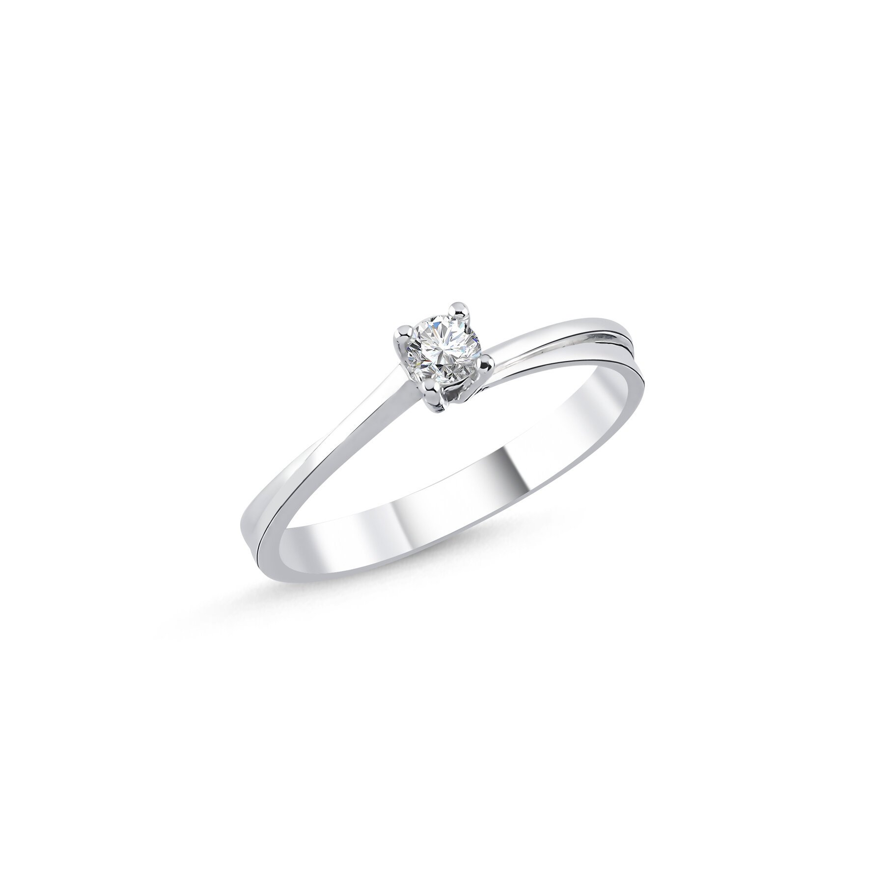 0,16 Karat Laboratuvar Pırlanta Tektaş Yüzük