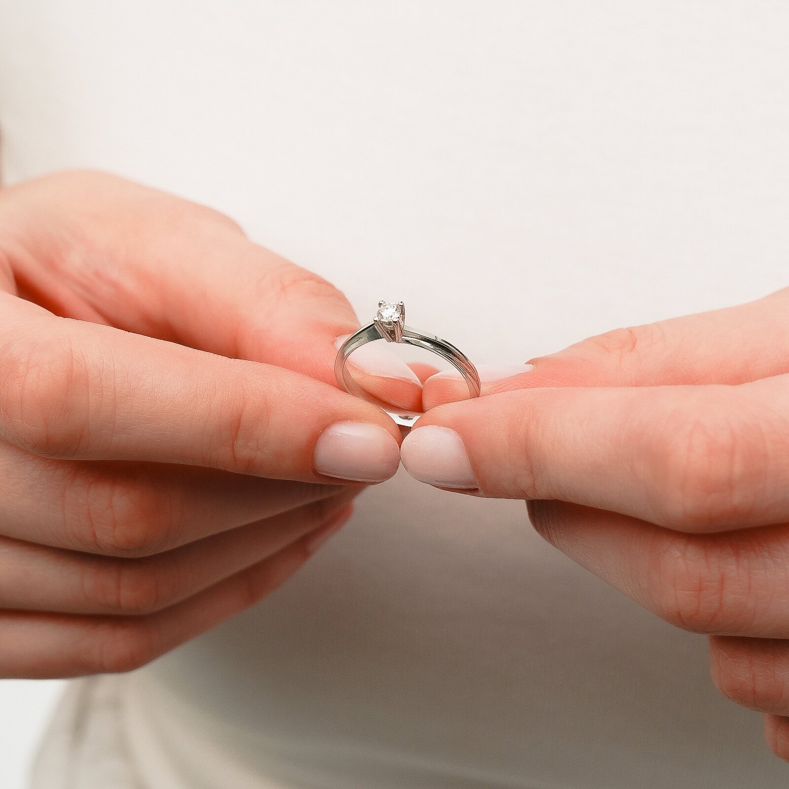 0,16 Karat Laboratuvar Pırlanta Tektaş Yüzük