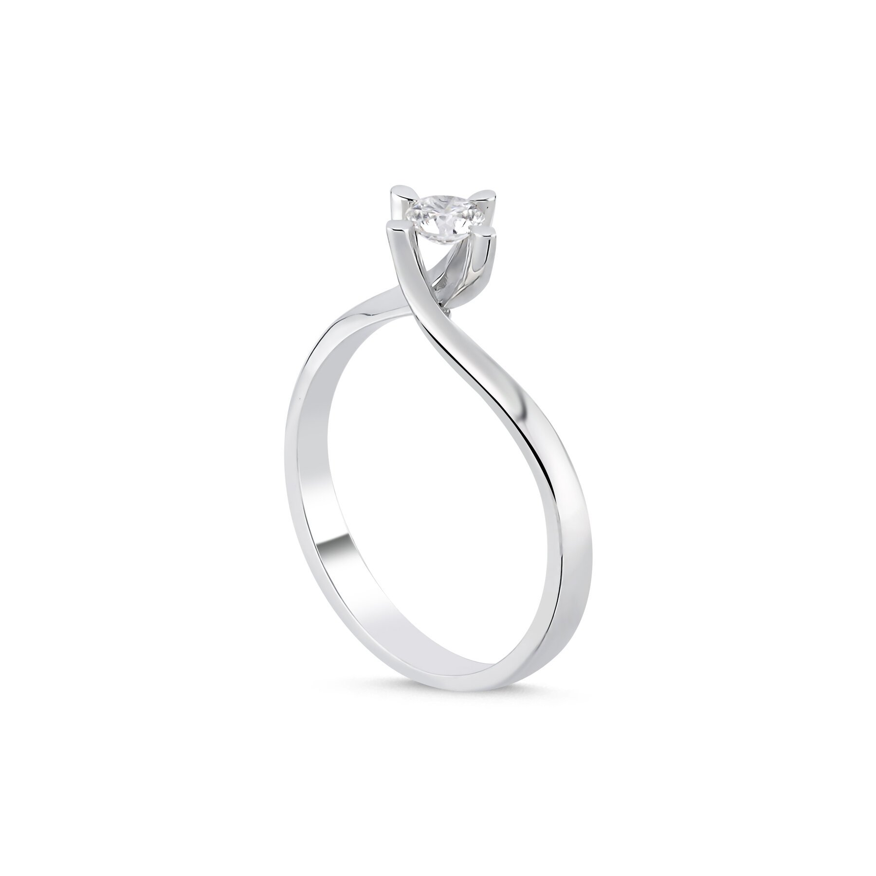 0,23 Karat Laboratuvar Pırlanta Tektaş Yüzük