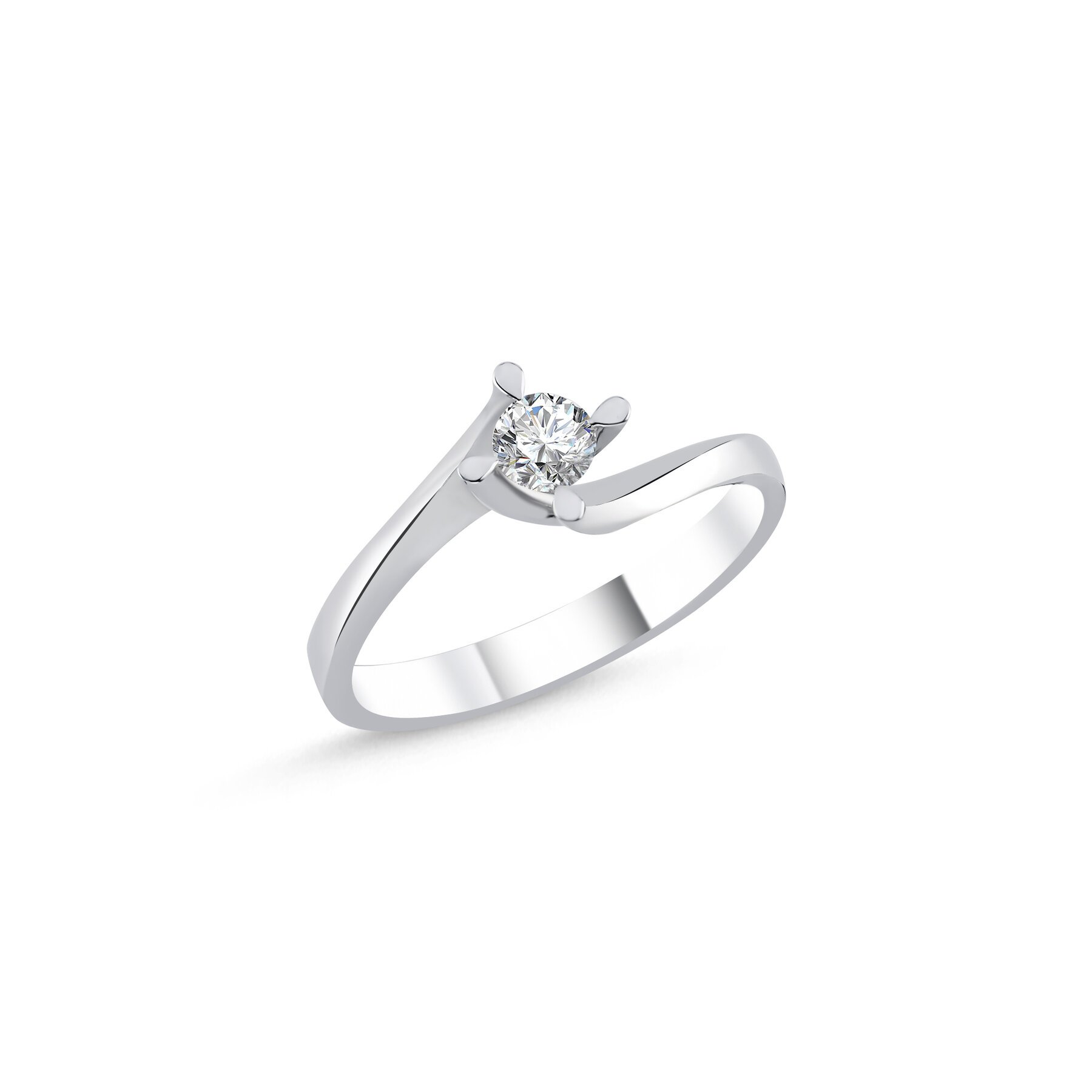 0,23 Karat Laboratuvar Pırlanta Tektaş Yüzük