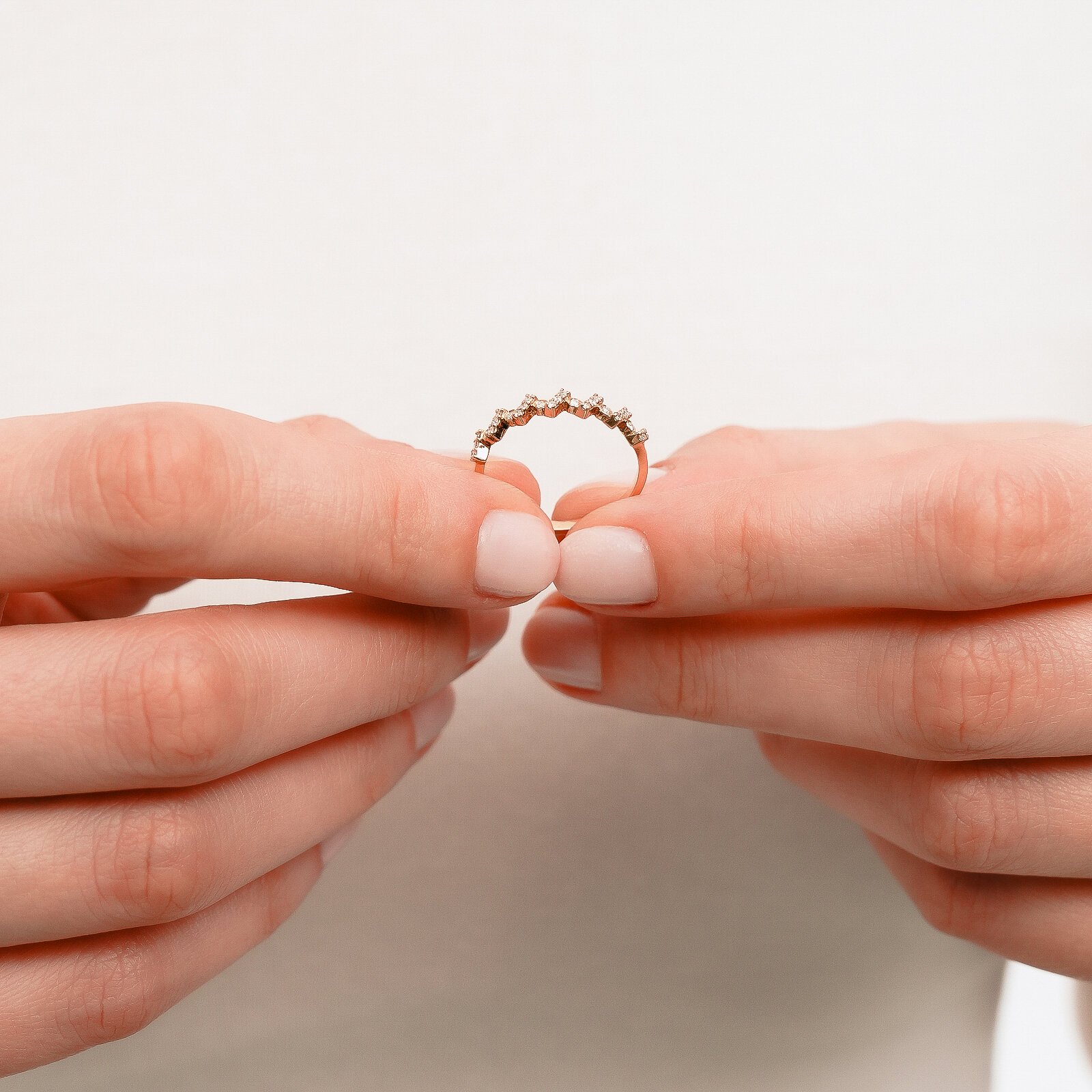 0,20 Karat Laboratuvar Pırlanta Zigzag Yüzük