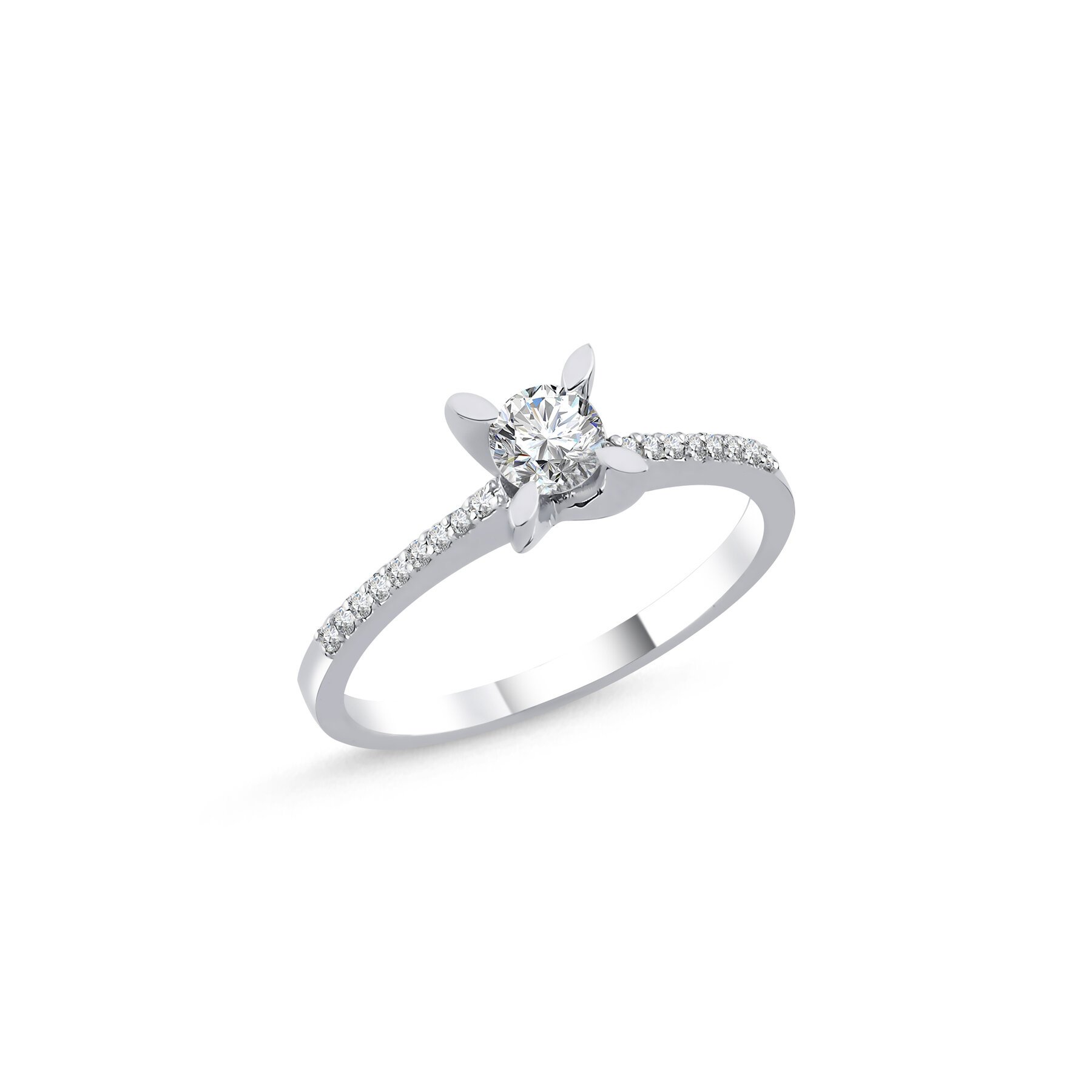 0,41 Karat Laboratuvar Pırlanta Tektaş Yüzük