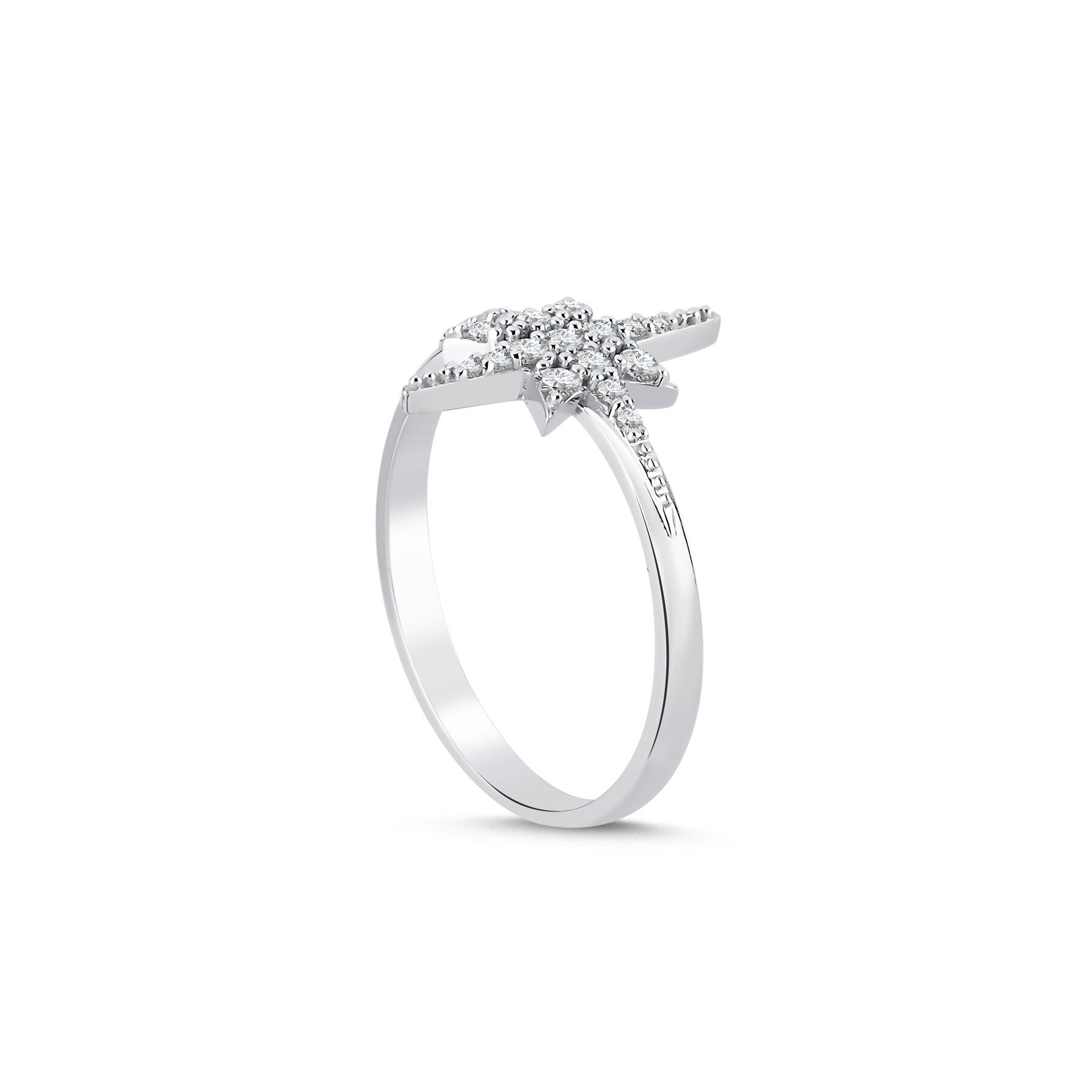 0,24 Karat Laboratuvar Pırlanta Kuzey Yıldızı Yüzük