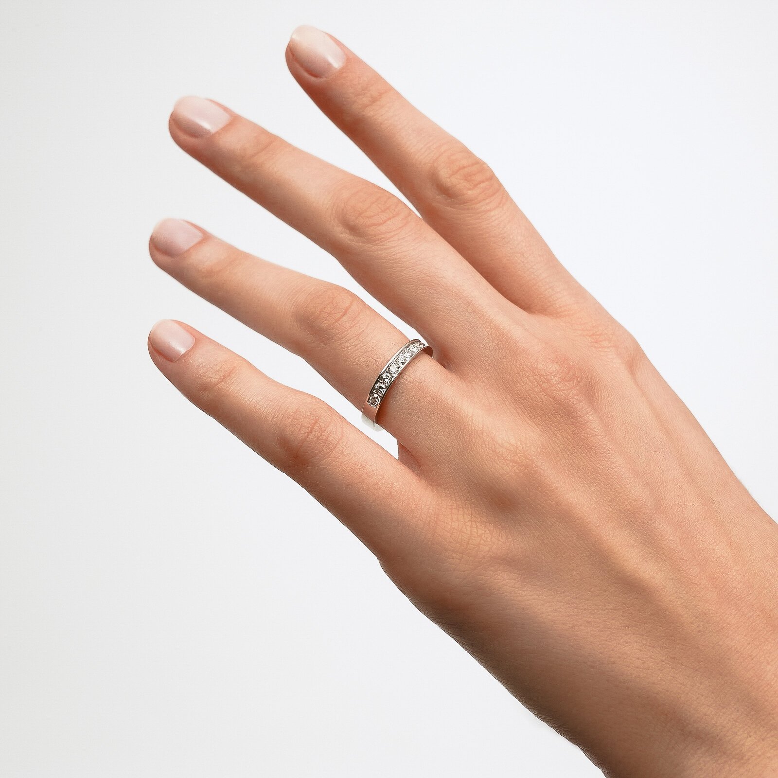 0,50 Karat Laboratuvar Pırlanta Tam Tur Alyans