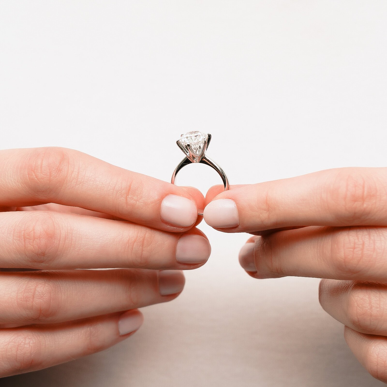 3 Karat Laboratuvar Pırlanta 6 Tırnak Tektaş Yüzük