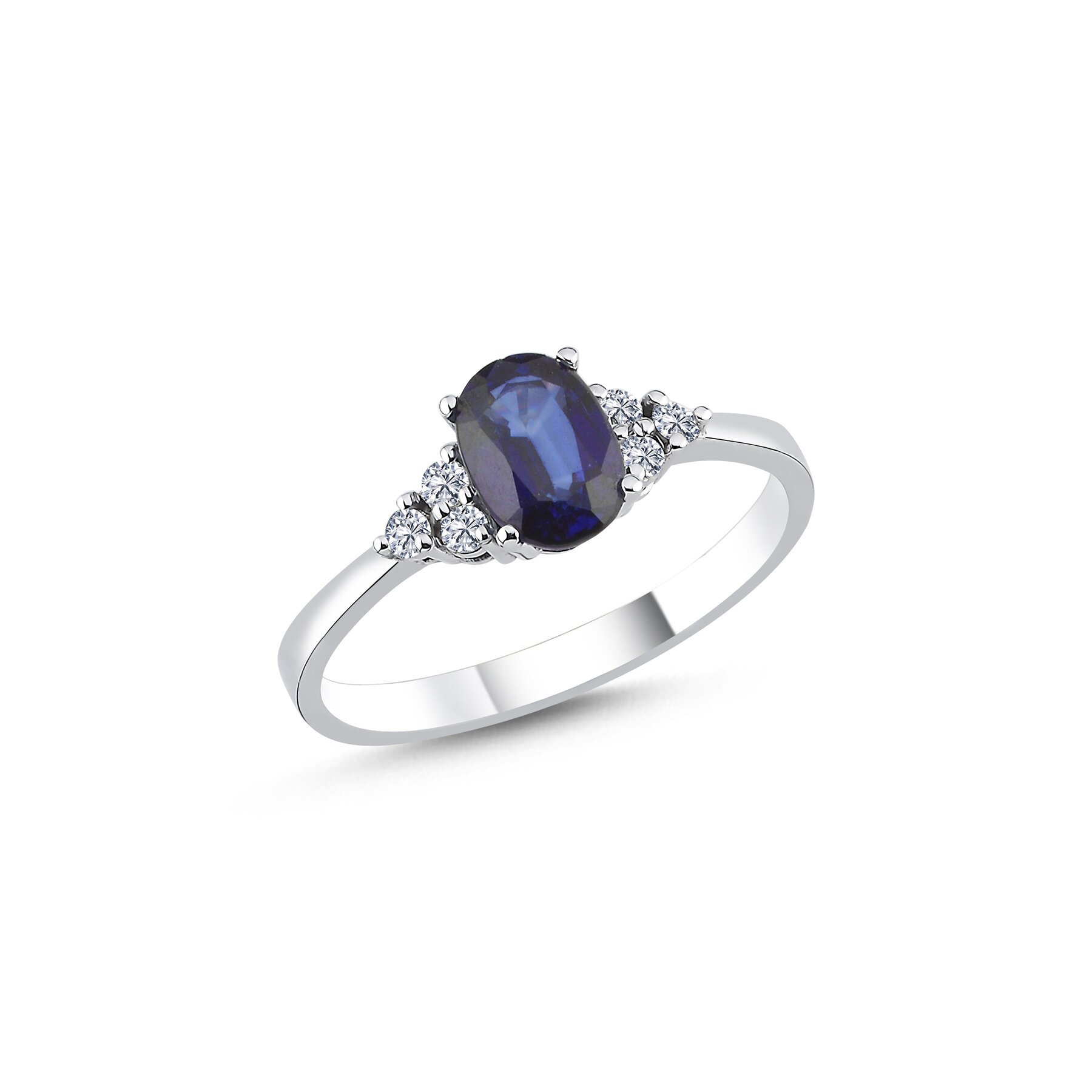 1,23 Karat Safir Laboratuvar Pırlanta Taşlı Yüzük