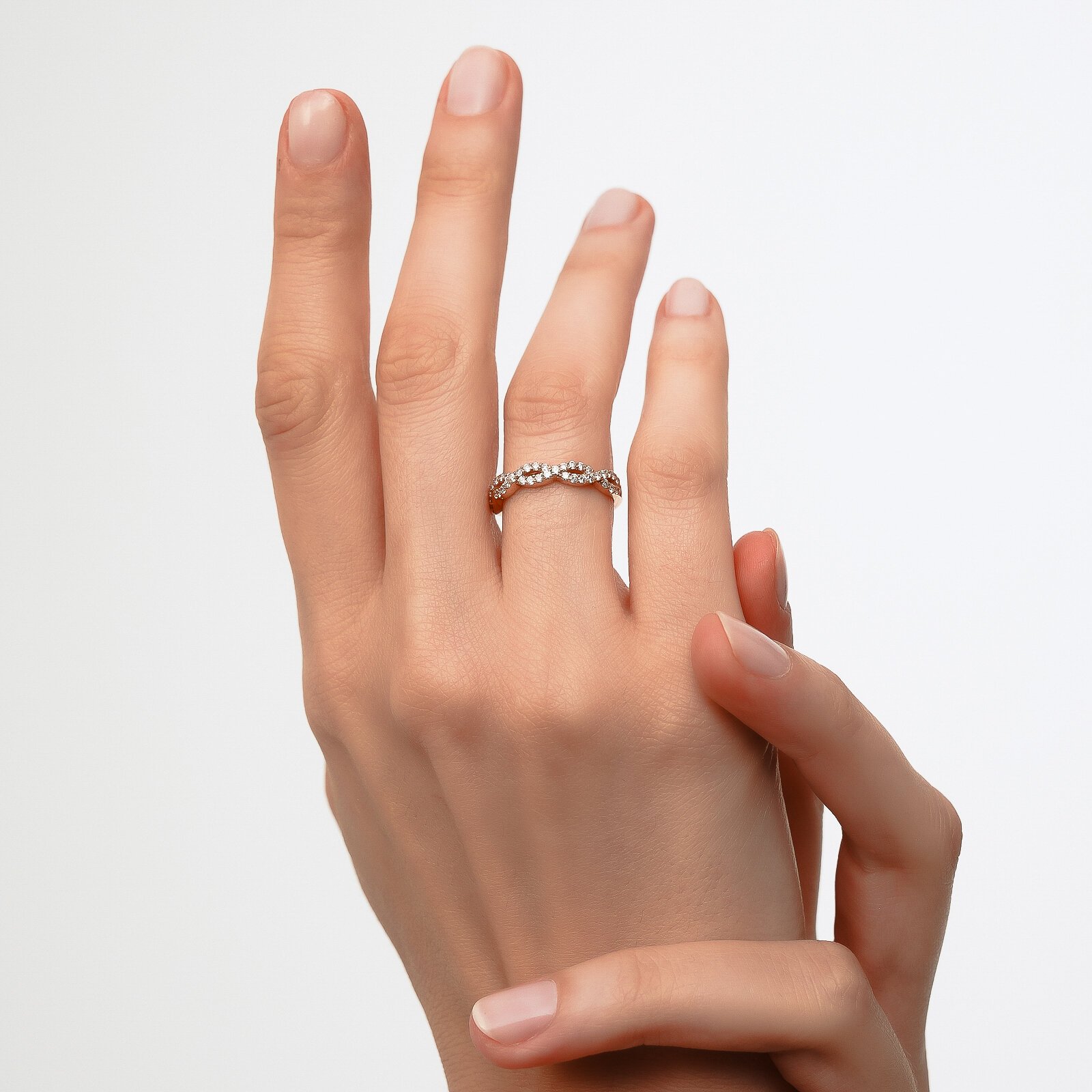 0,55 Karat Laboratuvar Pırlanta Fantazi Yüzük