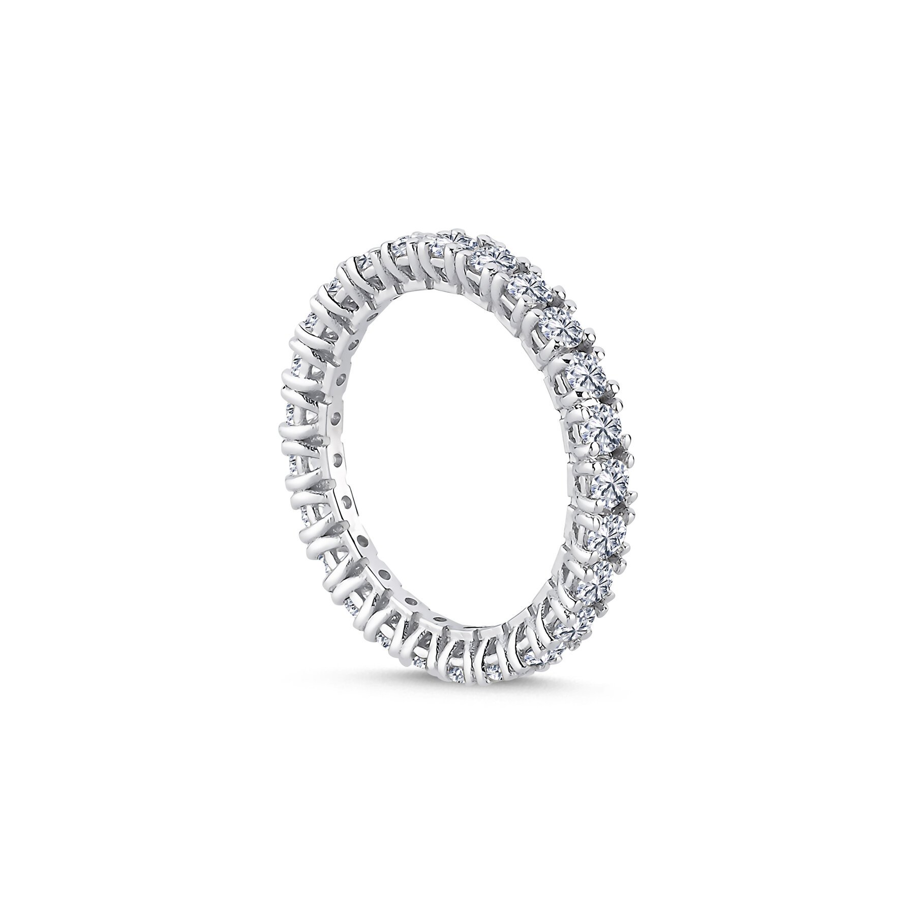 1,55 Karat Laboratuvar Pırlanta Tam Tur Alyans