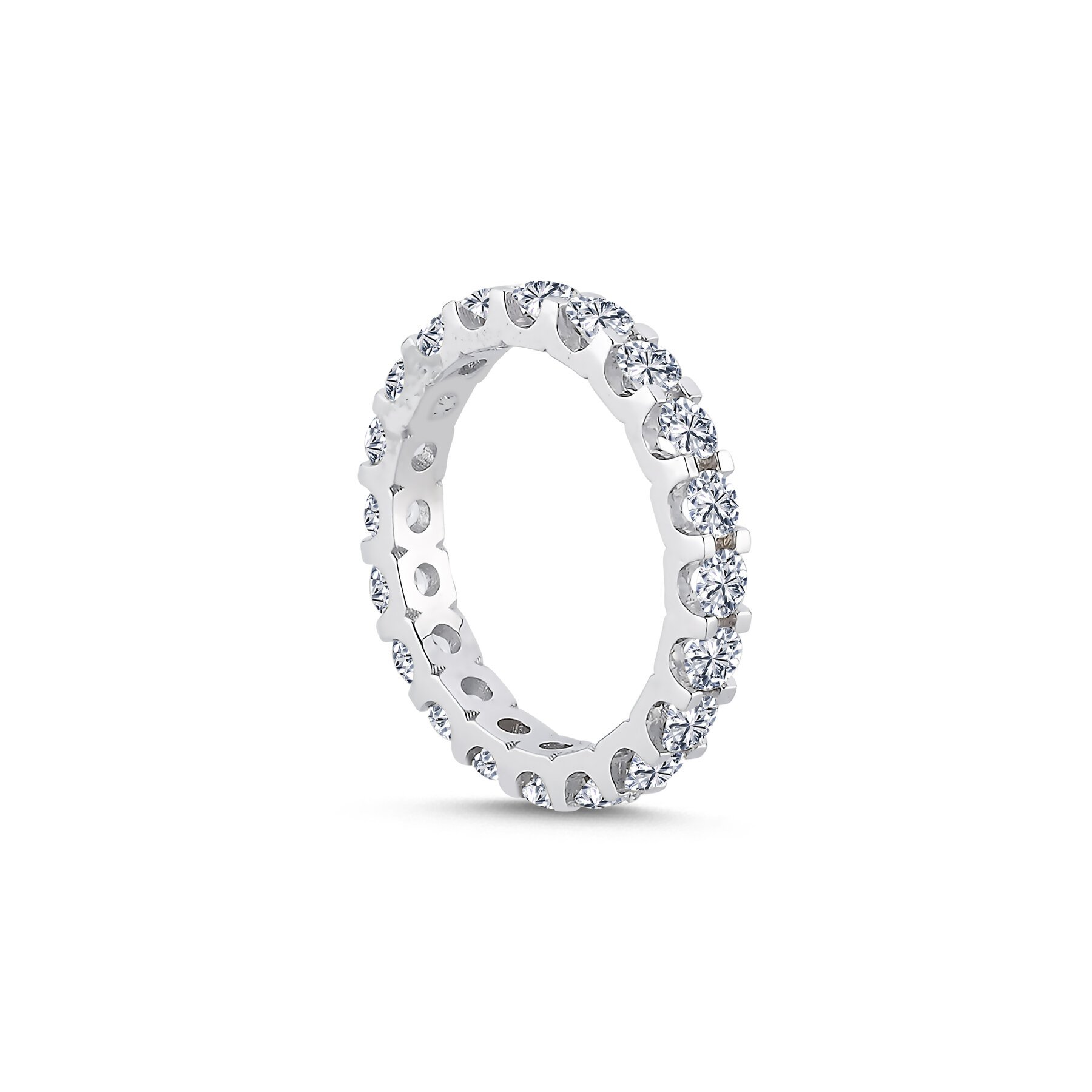 2,08 Karat Laboratuvar Pırlanta Tam Tur Alyans