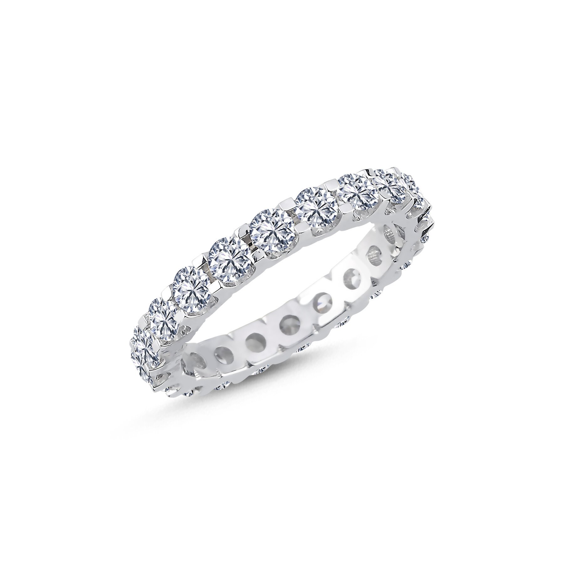 2,08 Karat Laboratuvar Pırlanta Tam Tur Alyans