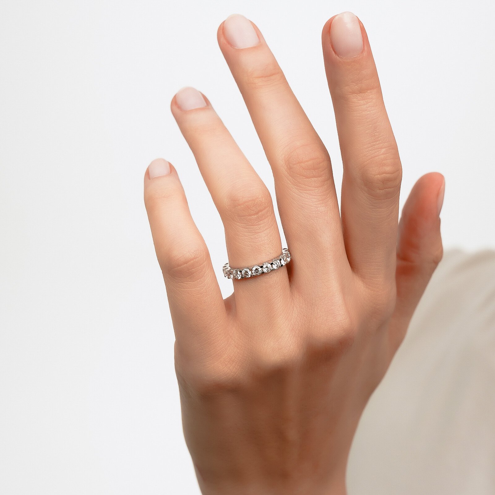 2,08 Karat Laboratuvar Pırlanta Tam Tur Alyans