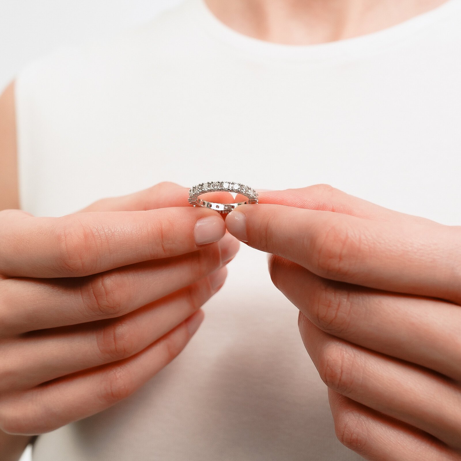 1,80 Karat Laboratuvar Pırlanta Tam Tur Alyans