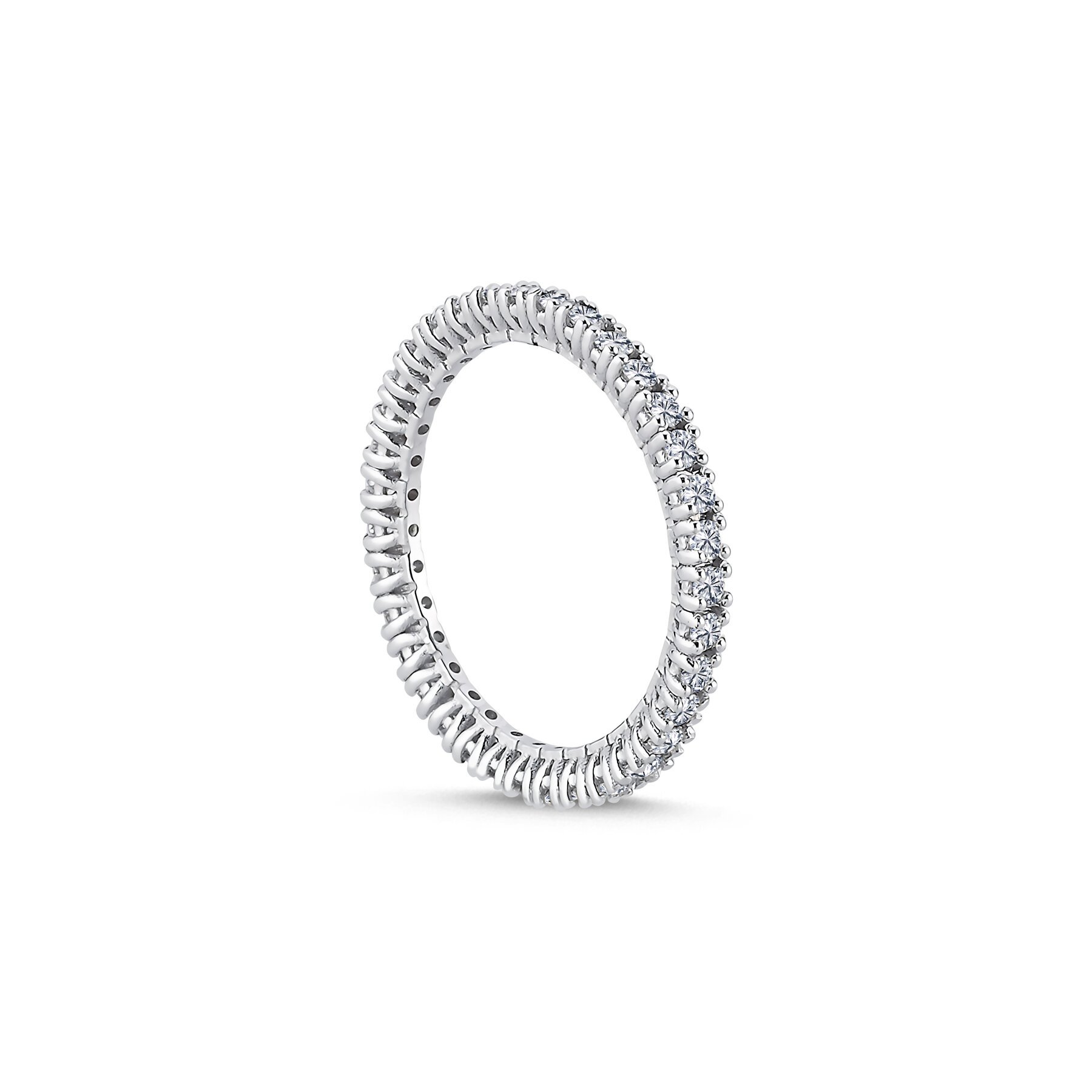 0,75 Karat Laboratuvar Pırlanta Tam Tur Alyans