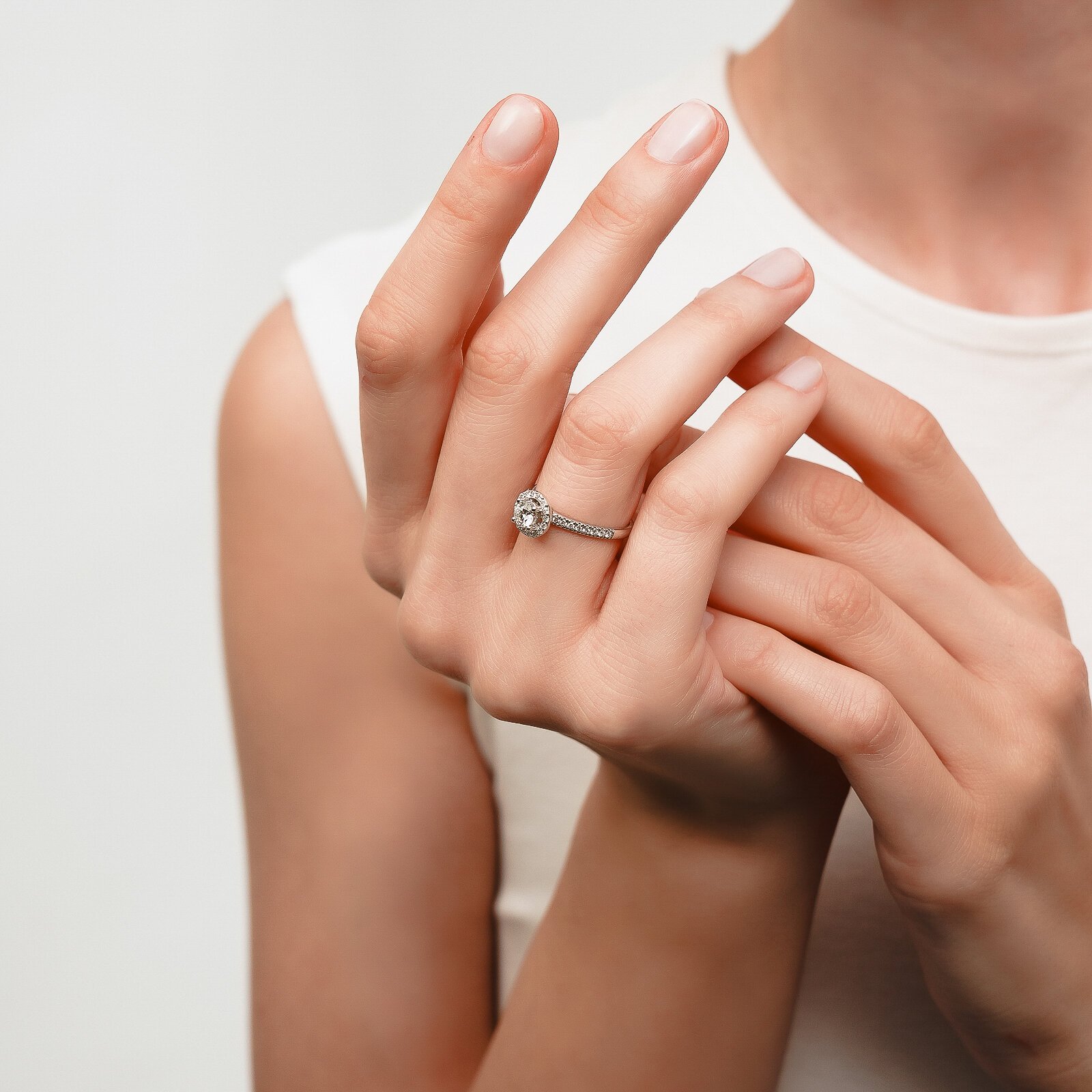 0,66 Karat Laboratuvar Pırlanta Tektaş Yüzük