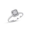 0,27 Karat  Laboratuvar Pırlanta Baget Taşlı Yüzük