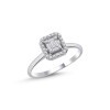 0,27 Karat  Laboratuvar Pırlanta Baget Taşlı Yüzük