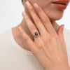 2,18 Karat Ruby Laboratuvar Pırlanta Taşlı Anturaj Yüzük